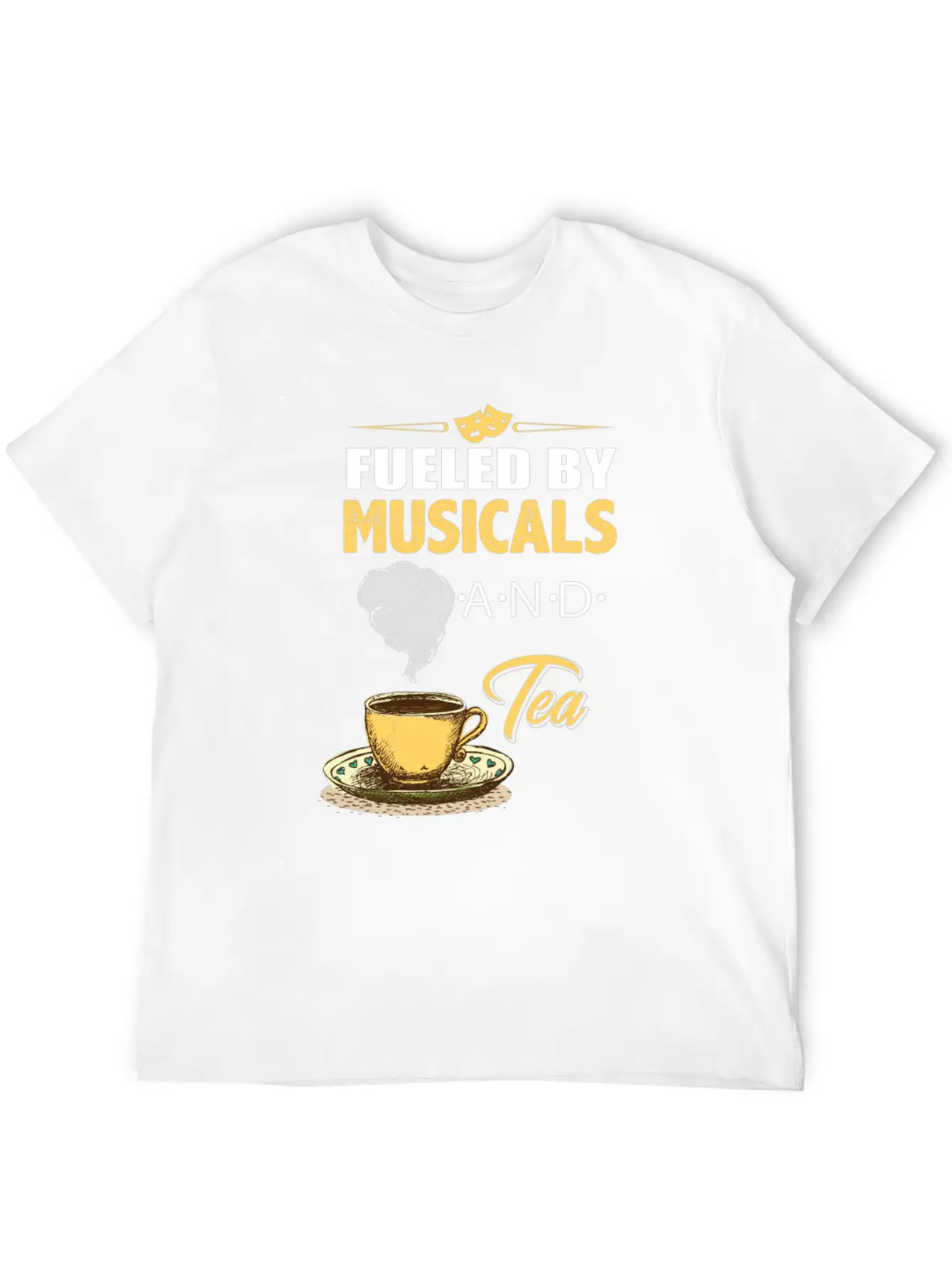 Fueled By Musicals And Tea Soft Cotton Short Sleeve Tee ¨C Unisex Wardrobe Staple