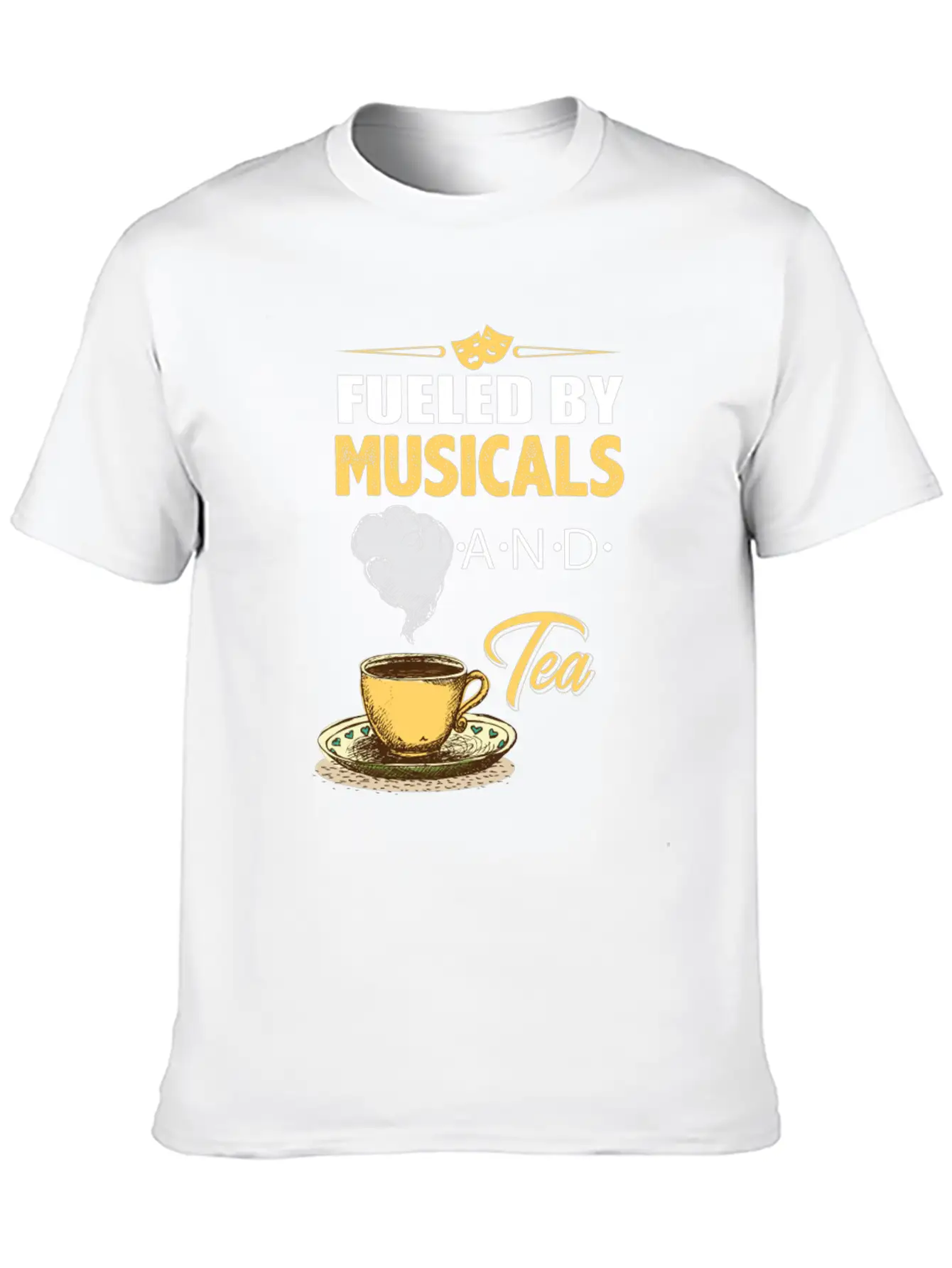 Fueled By Musicals And Tea Soft Cotton Short Sleeve Tee ¨C Unisex Wardrobe Staple