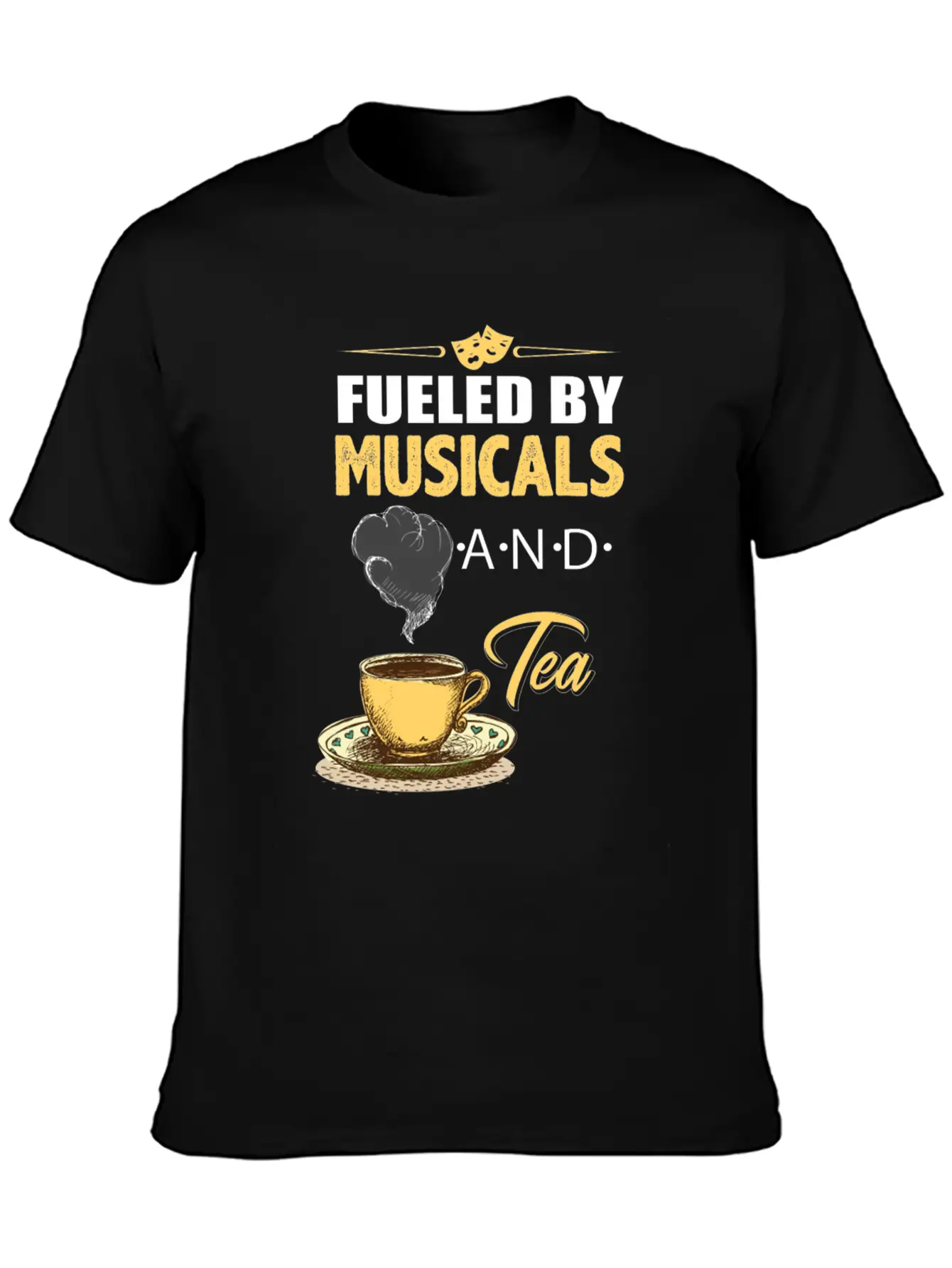 Fueled By Musicals And Tea Soft Cotton Short Sleeve Tee ¨C Unisex Wardrobe Staple