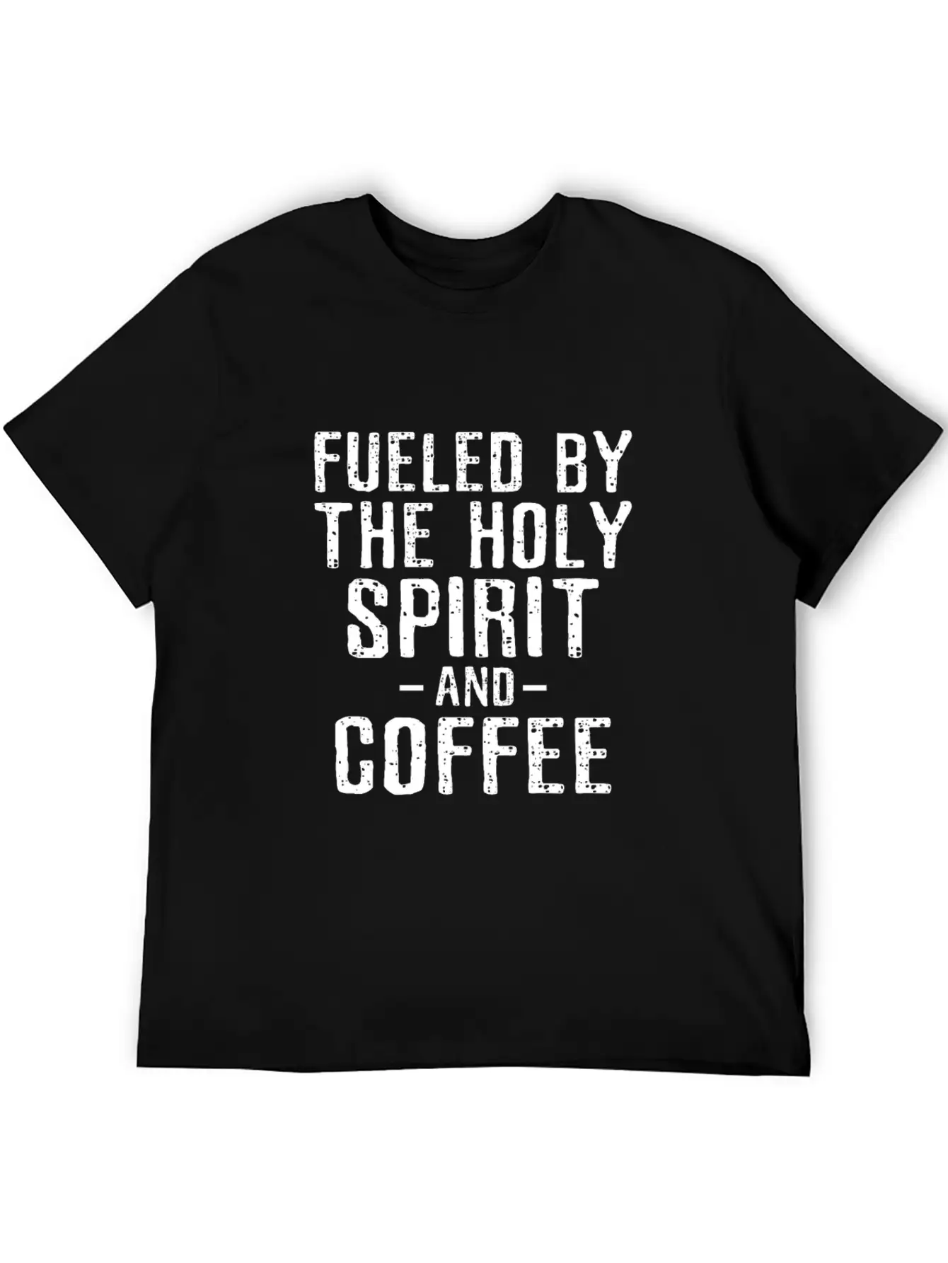 Fueled By The Holy Spirit And Coffee Essential Cotton Tee For Daily Outfits ¨C Unisex Style