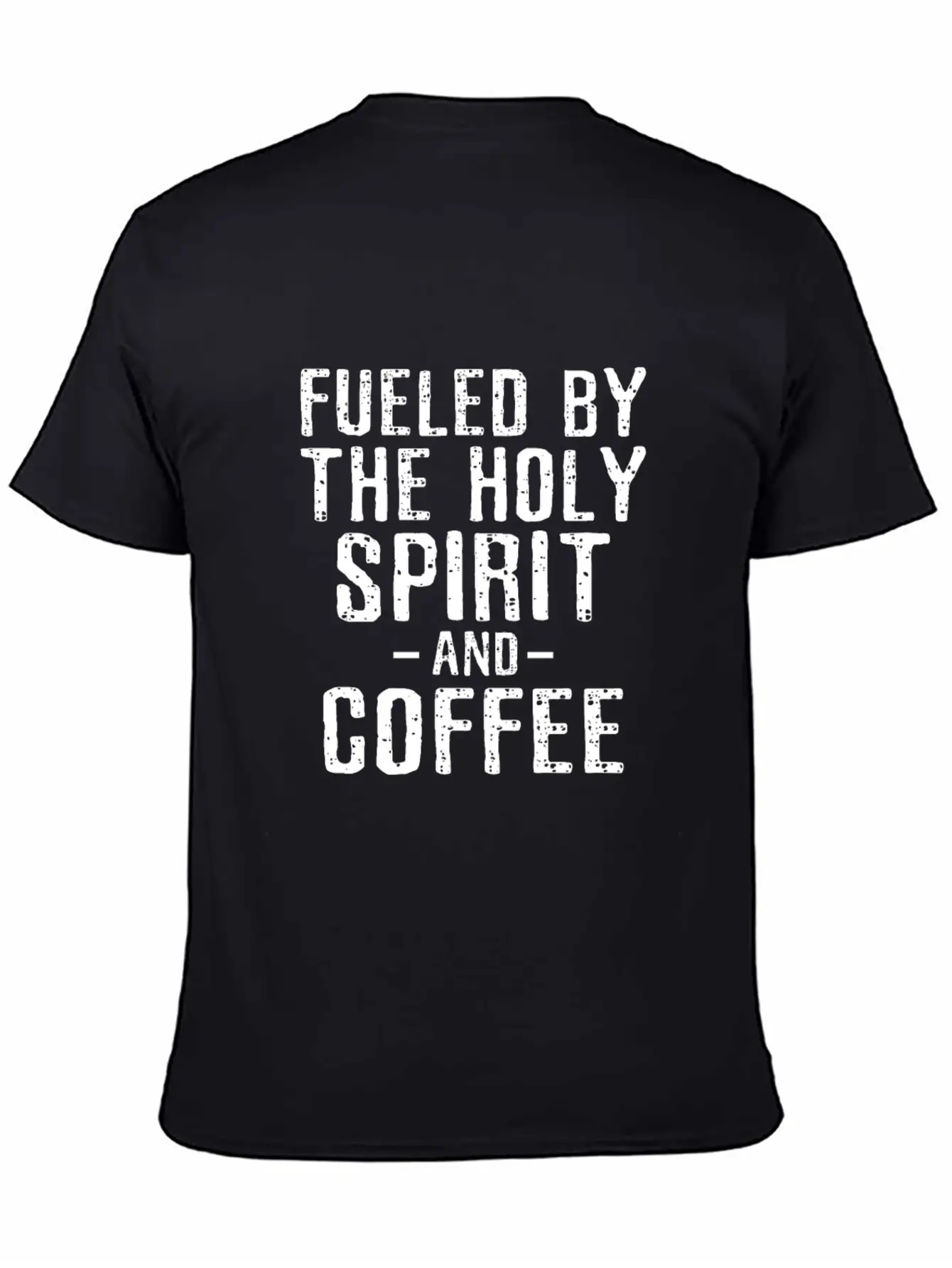 Fueled By The Holy Spirit And Coffee Essential Cotton Tee For Daily Outfits ¨C Unisex Style
