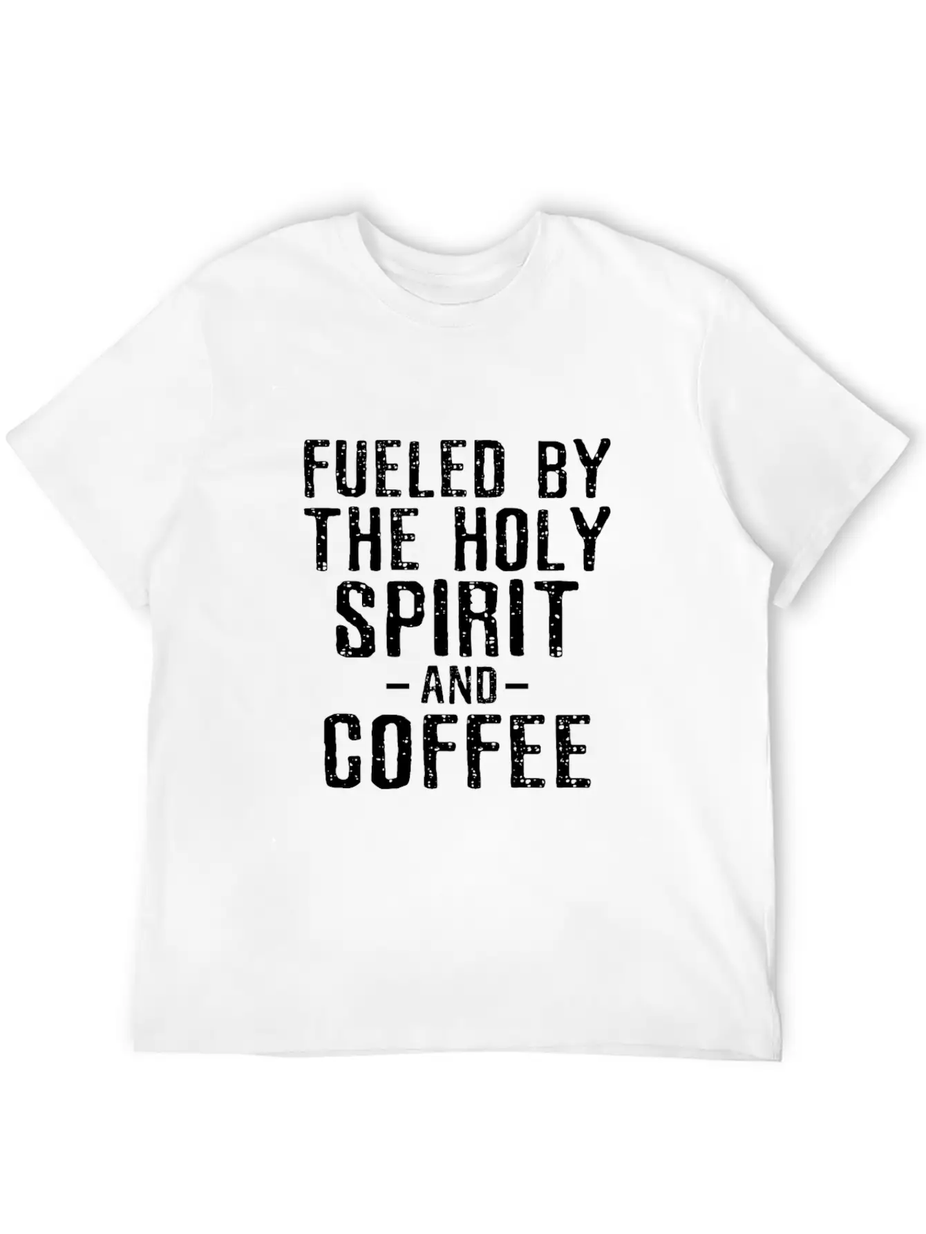 Fueled By The Holy Spirit And Coffee Essential Cotton Tee For Daily Outfits ¨C Unisex Style