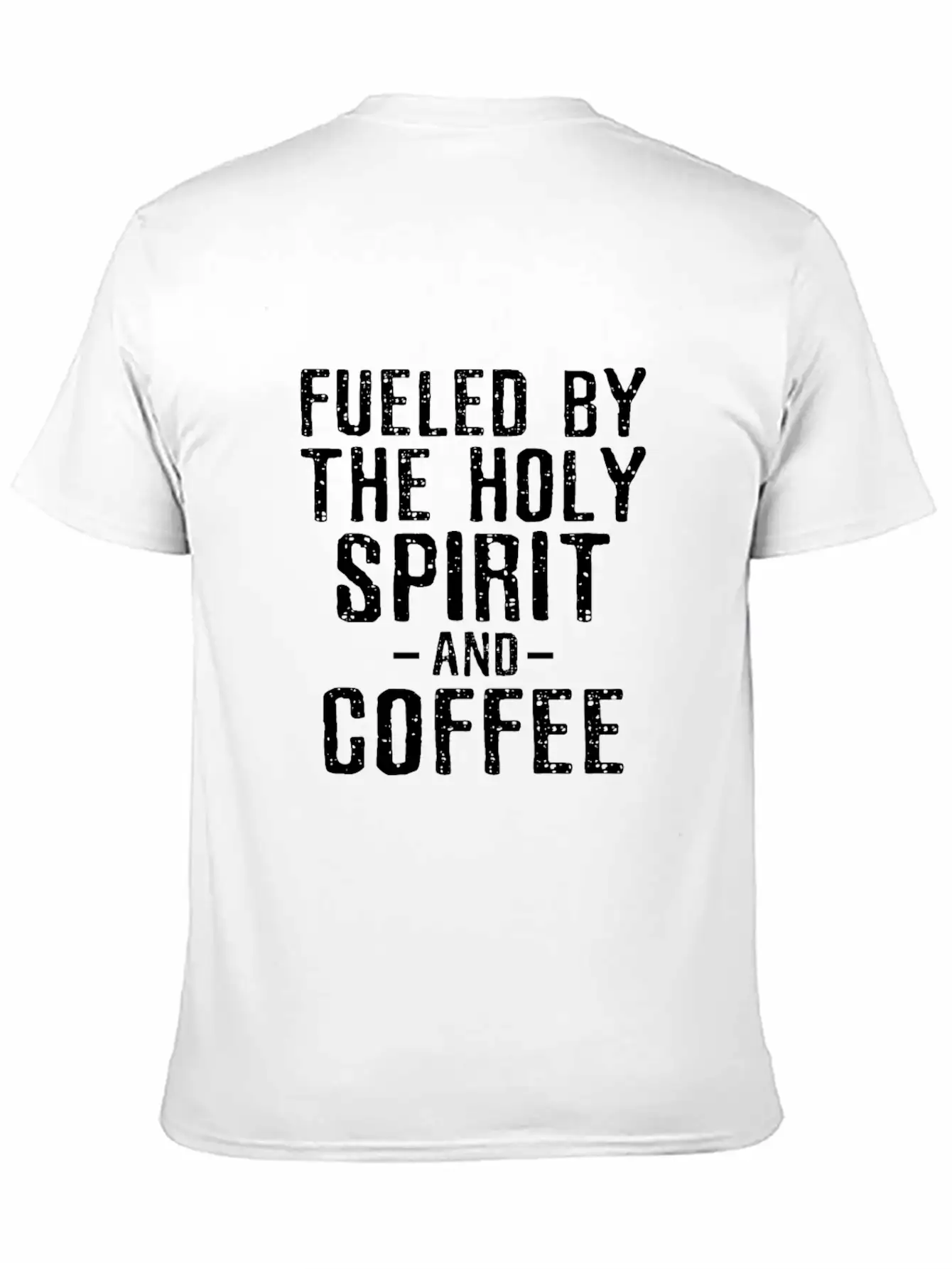 Fueled By The Holy Spirit And Coffee Essential Cotton Tee For Daily Outfits ¨C Unisex Style