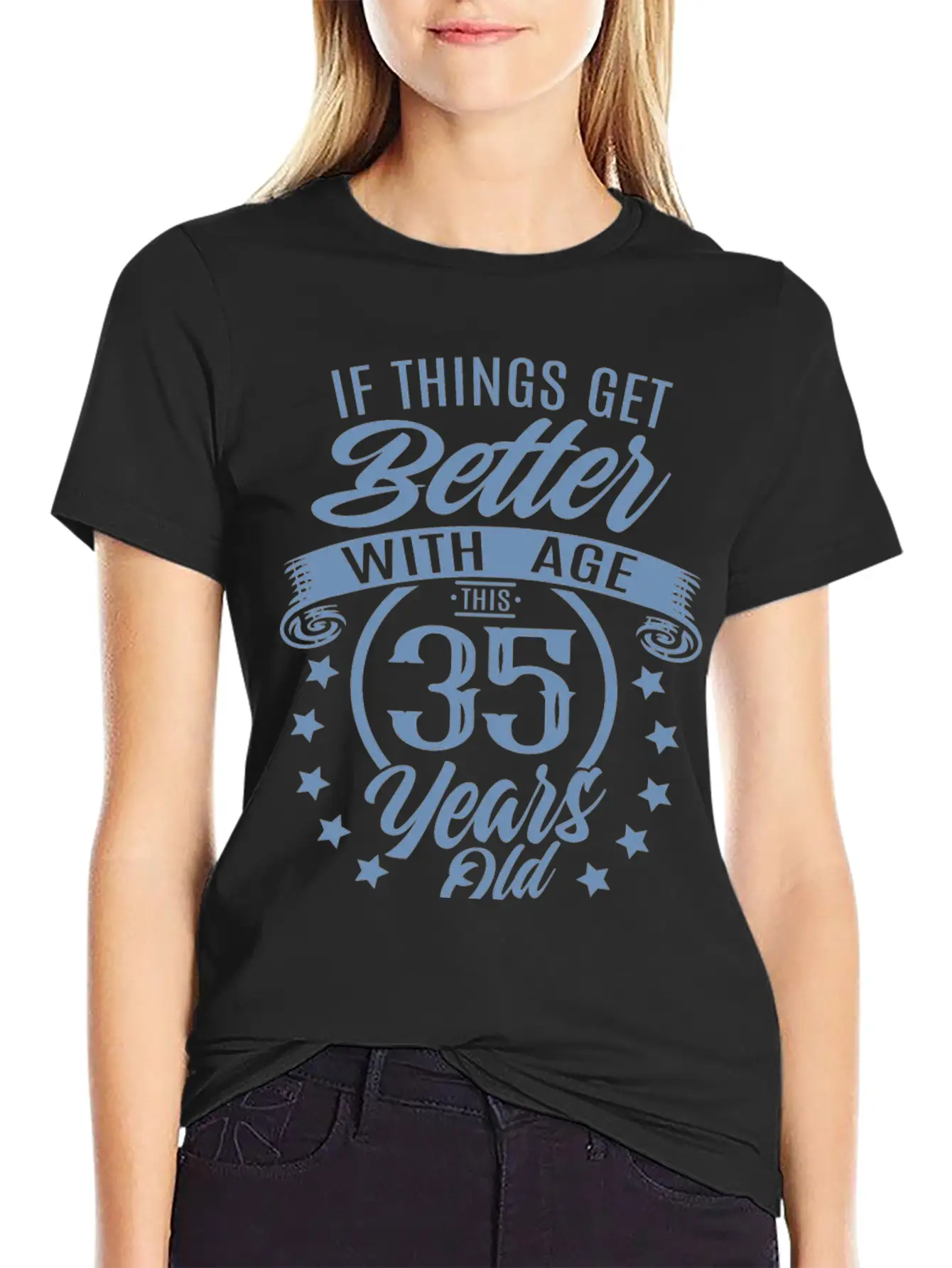 Funny 35 Birthday Quote Aging Soft Cotton Short Sleeve Tee ¨C Unisex Wardrobe Staple