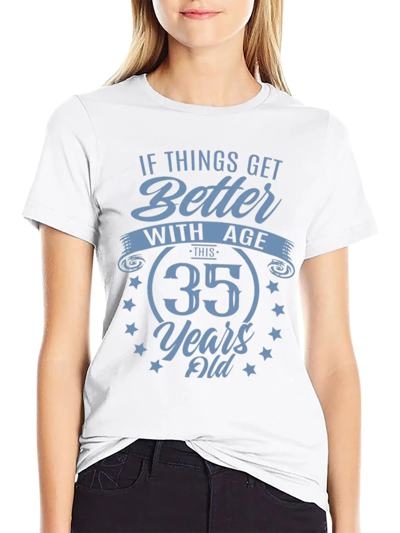 Funny 35 Birthday Quote Aging Soft Cotton Short Sleeve Tee ¨C Unisex Wardrobe Staple