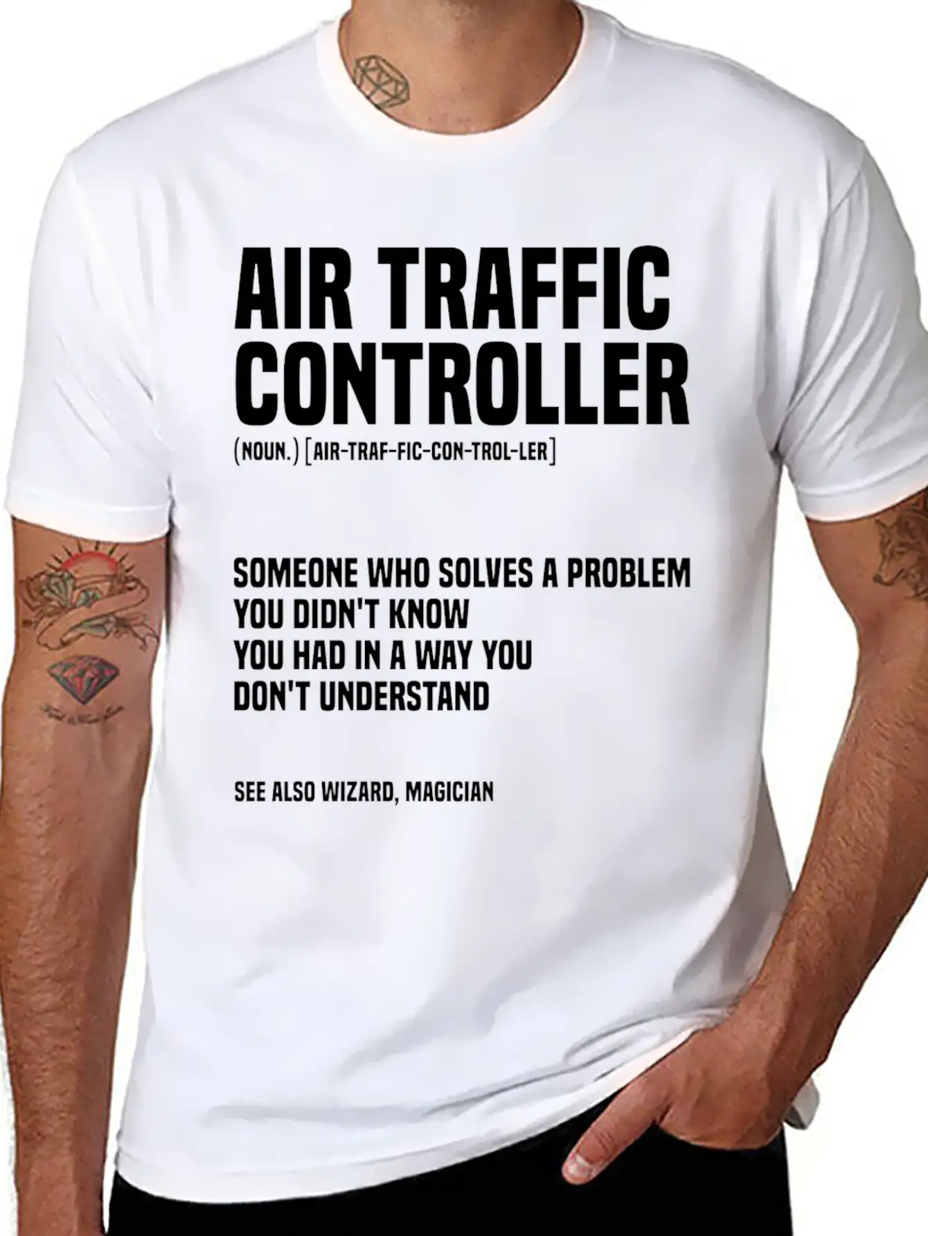 Funny Air Traffic Controller An Airplane Runway Essential Cotton Tee For Daily Outfits ¨C Unisex Style