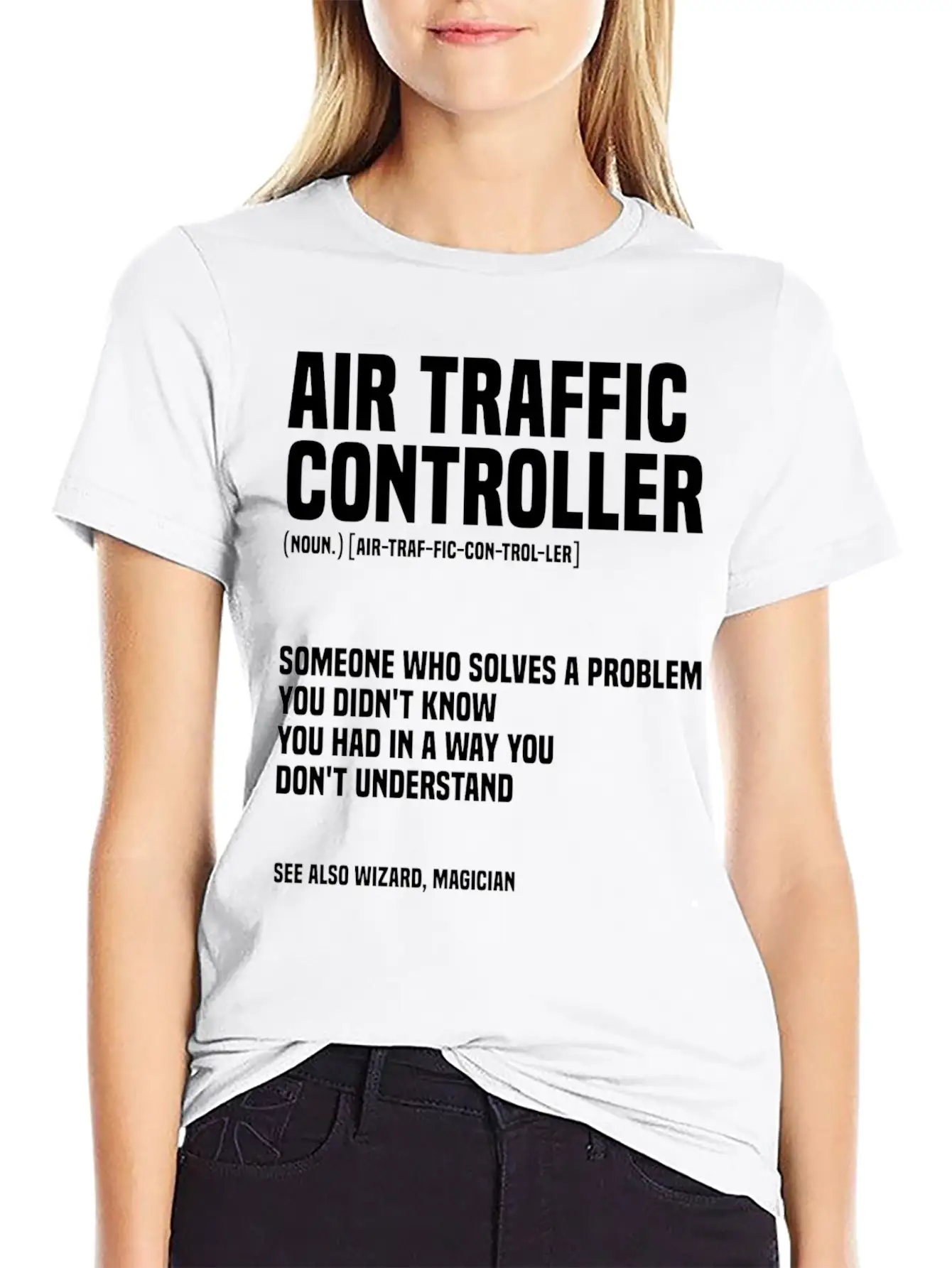 Funny Air Traffic Controller An Airplane Runway Essential Cotton Tee For Daily Outfits ¨C Unisex Style