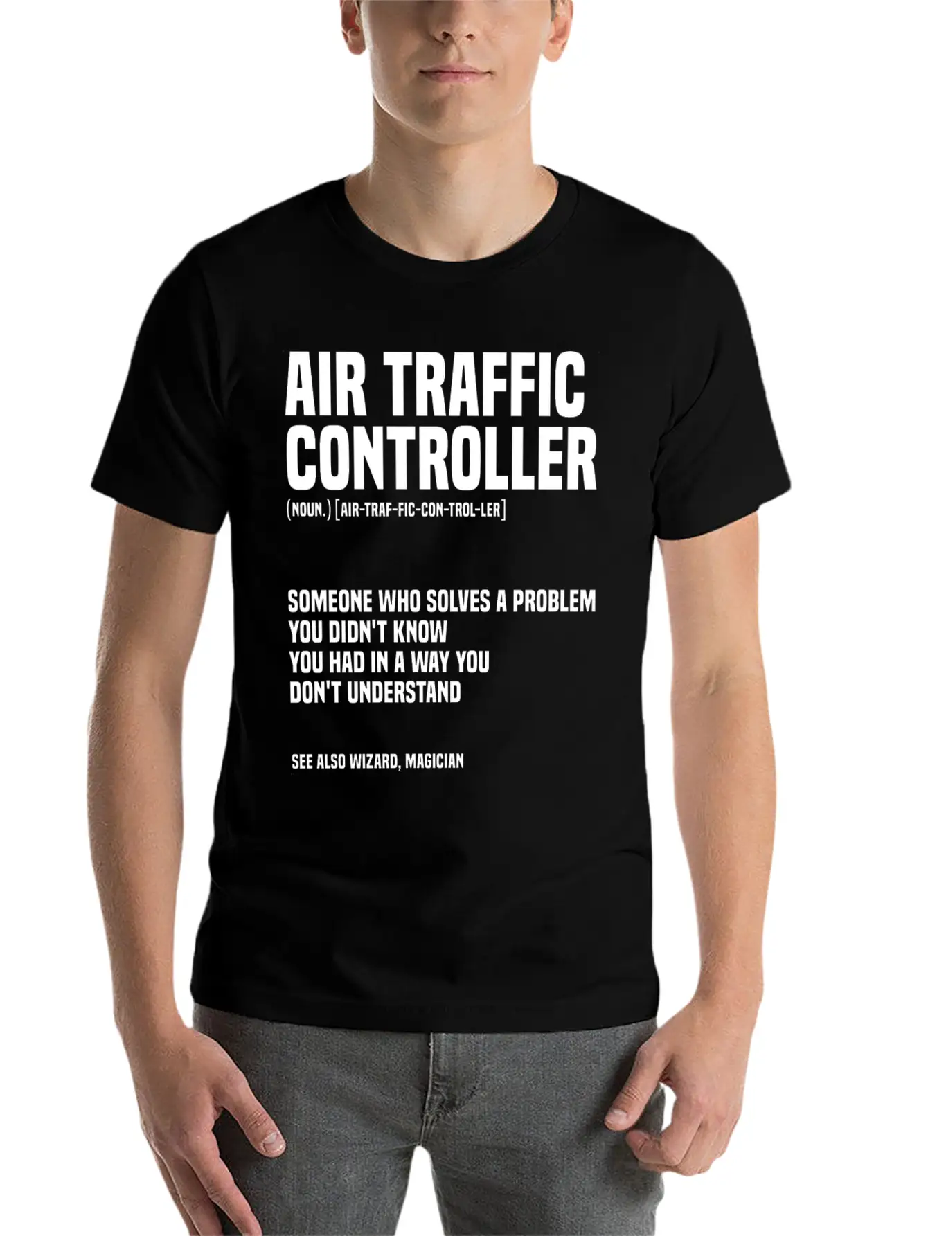 Funny Air Traffic Controller An Airplane Runway Essential Cotton Tee For Daily Outfits ¨C Unisex Style