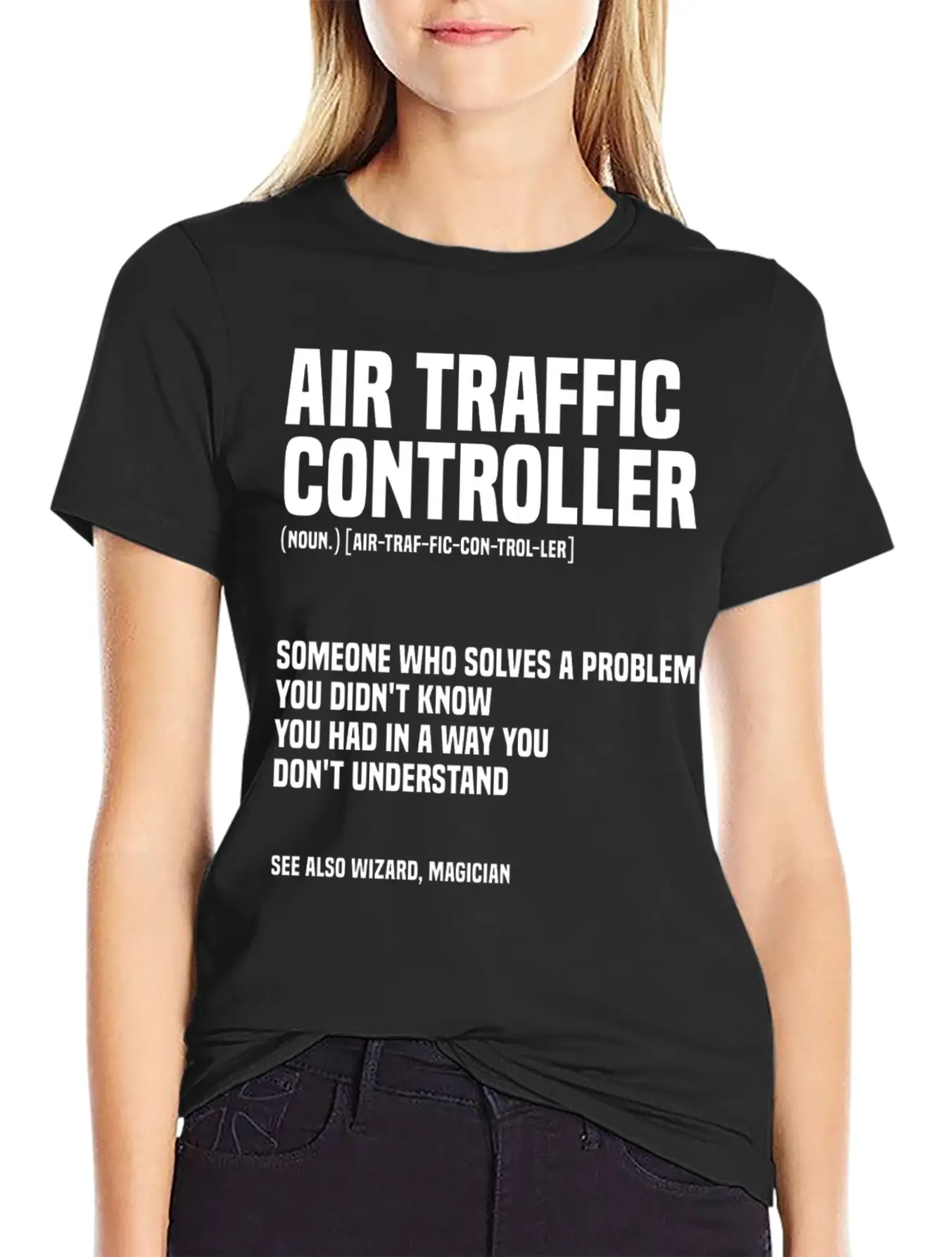 Funny Air Traffic Controller An Airplane Runway Essential Cotton Tee For Daily Outfits ¨C Unisex Style
