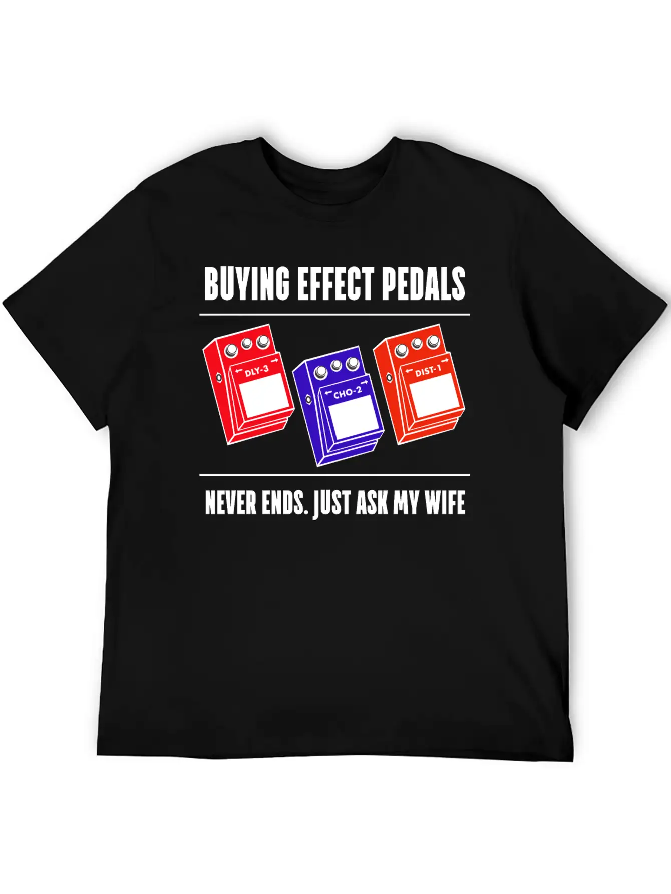 Funny Buying Guitar Effects Pedal Basic Graphic T-Shirt ¨C Daily Comfort In Soft Cotton