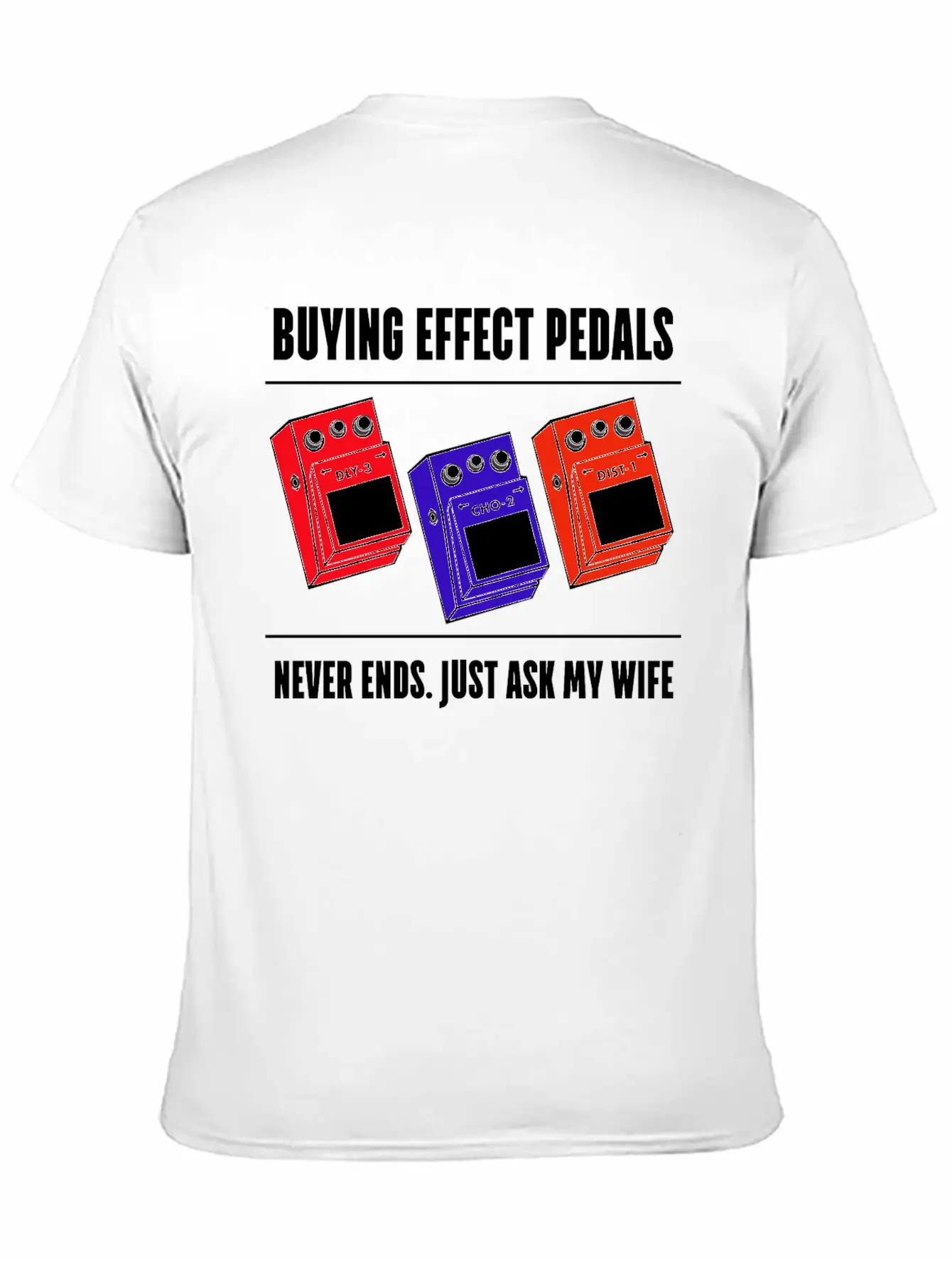 Funny Buying Guitar Effects Pedal Basic Graphic T-Shirt ¨C Daily Comfort In Soft Cotton