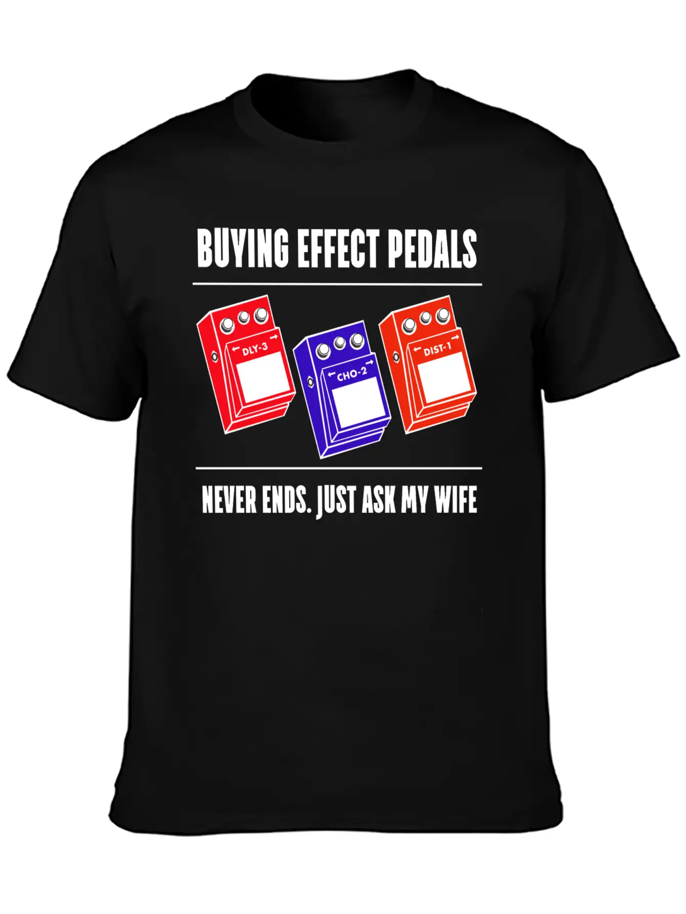 Funny Buying Guitar Effects Pedal Basic Graphic T-Shirt ¨C Daily Comfort In Soft Cotton