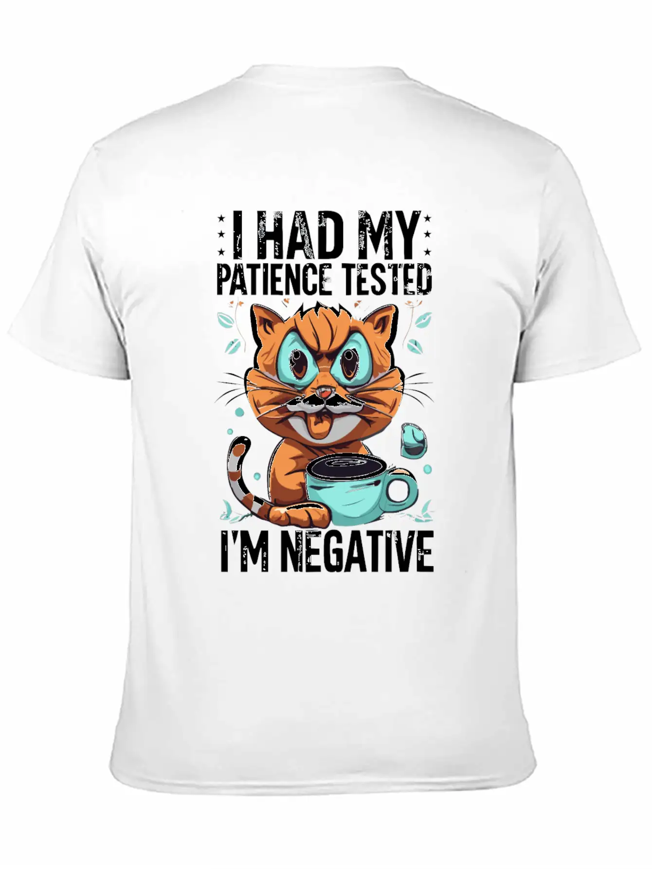 Funny Cat Lover Negative Cat Cats Saying Quote Essential Cotton Tee For Daily Outfits ¨C Unisex Style