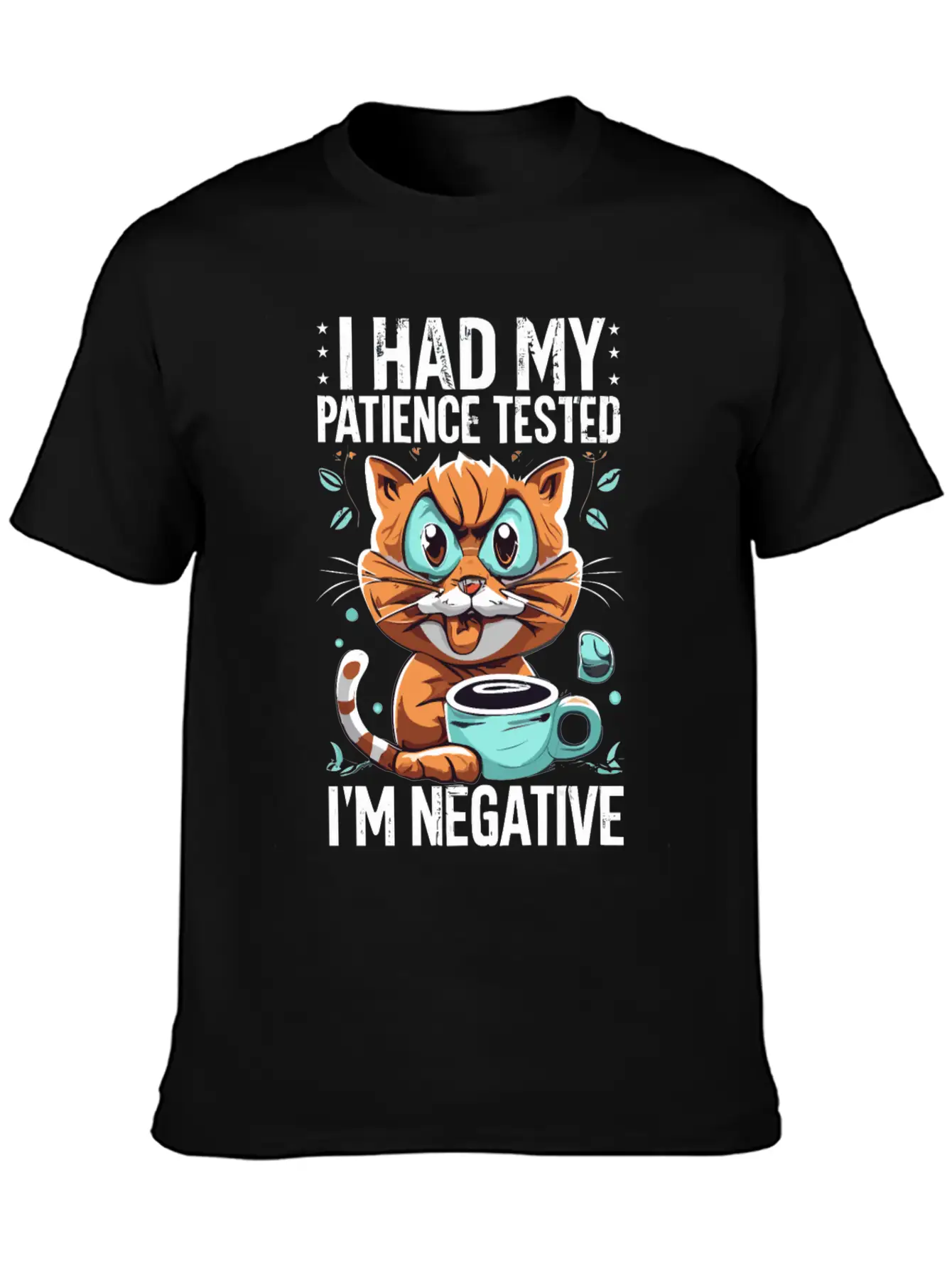 Funny Cat Lover Negative Cat Cats Saying Quote Essential Cotton Tee For Daily Outfits ¨C Unisex Style