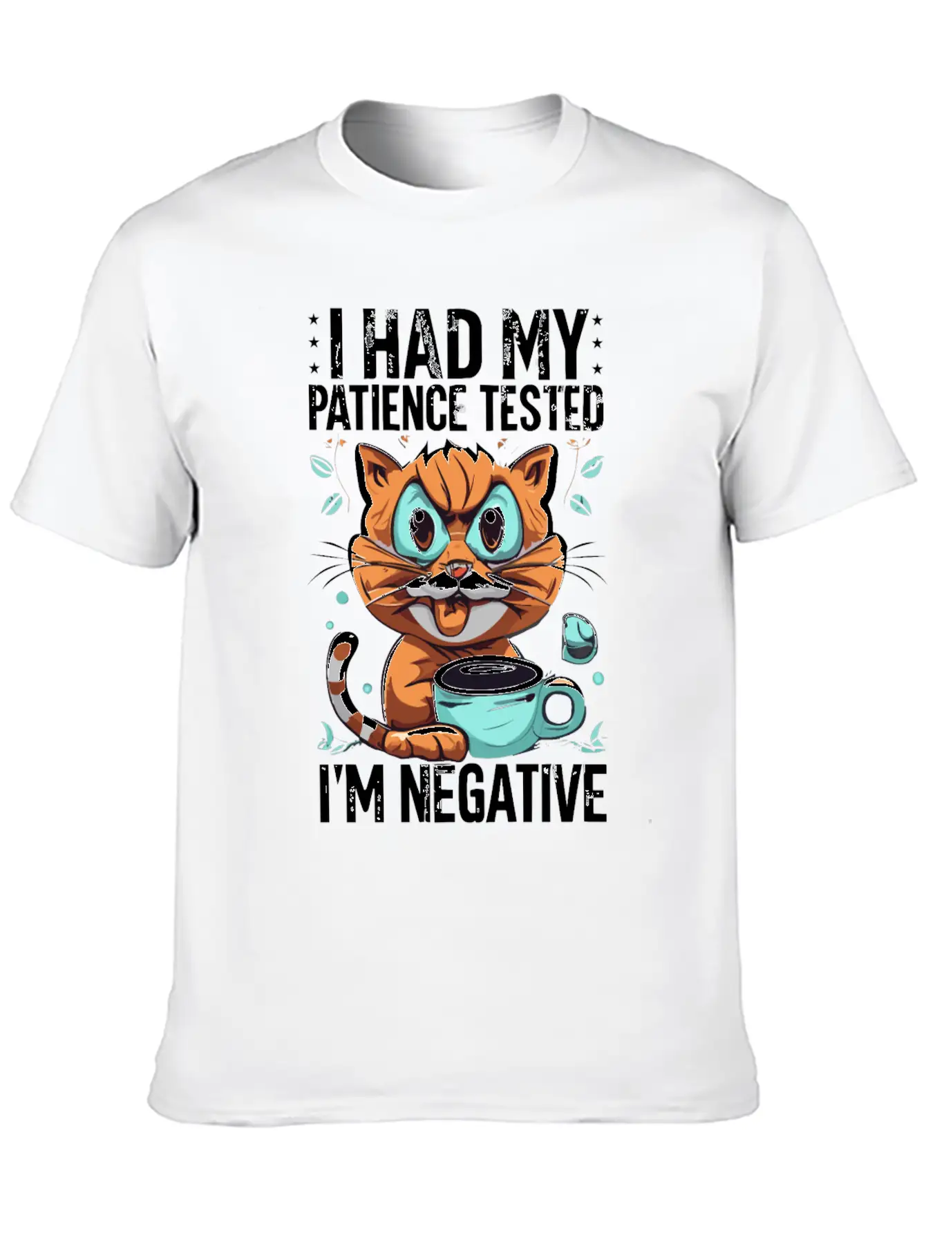Funny Cat Lover Negative Cat Cats Saying Quote Essential Cotton Tee For Daily Outfits ¨C Unisex Style