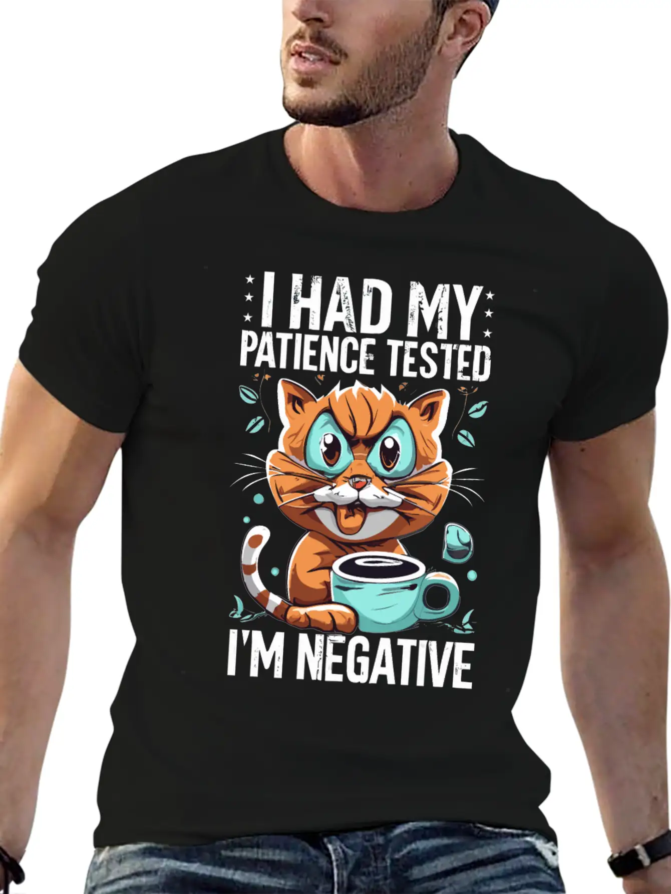 Funny Cat Lover Negative Cat Cats Saying Quote Essential Cotton Tee For Daily Outfits ¨C Unisex Style