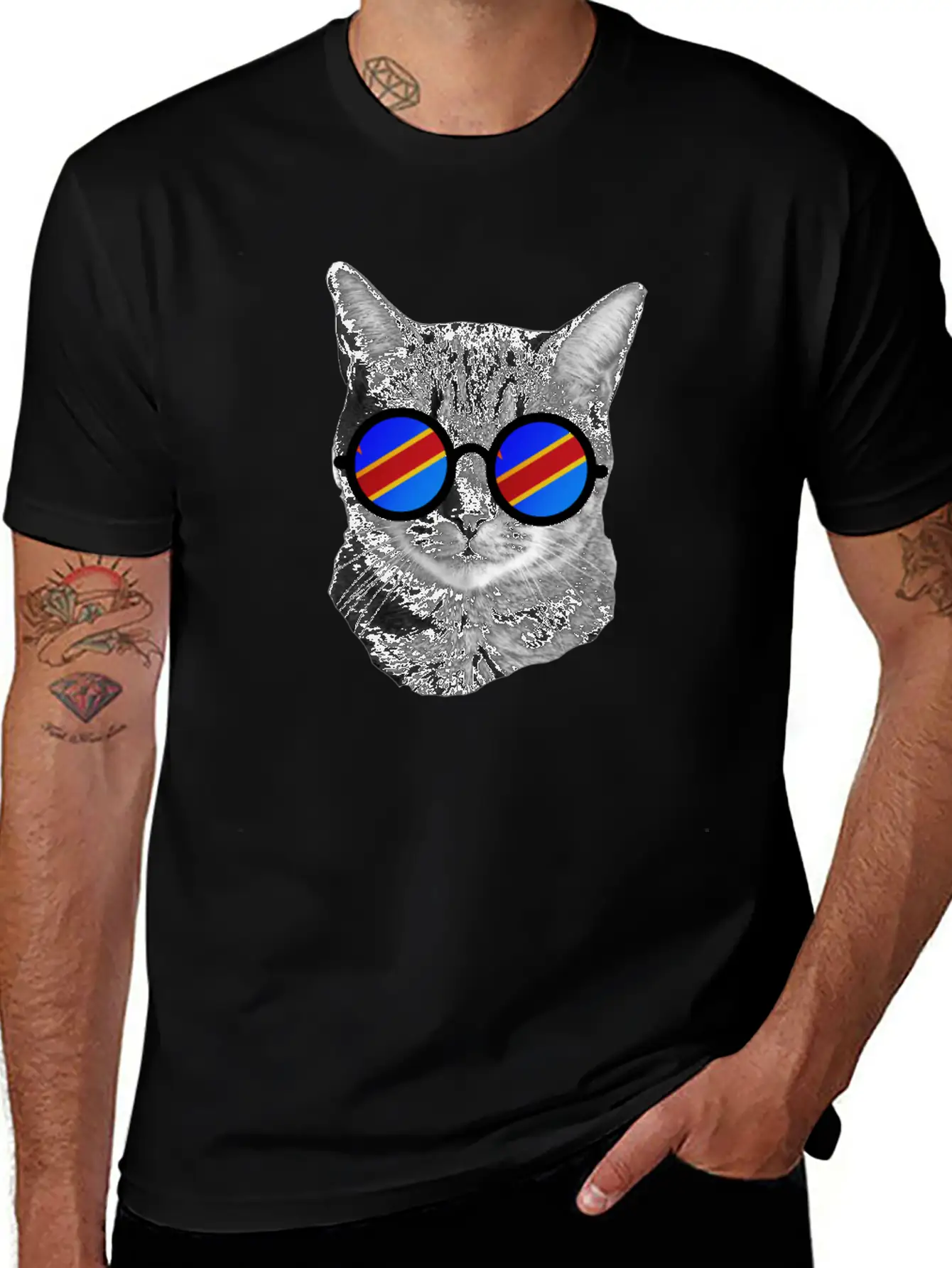 Funny Cat T-Shirt - Democratic Republic Of Congo Soft Cotton Short Sleeve Tee ¨C Unisex Wardrobe Staple