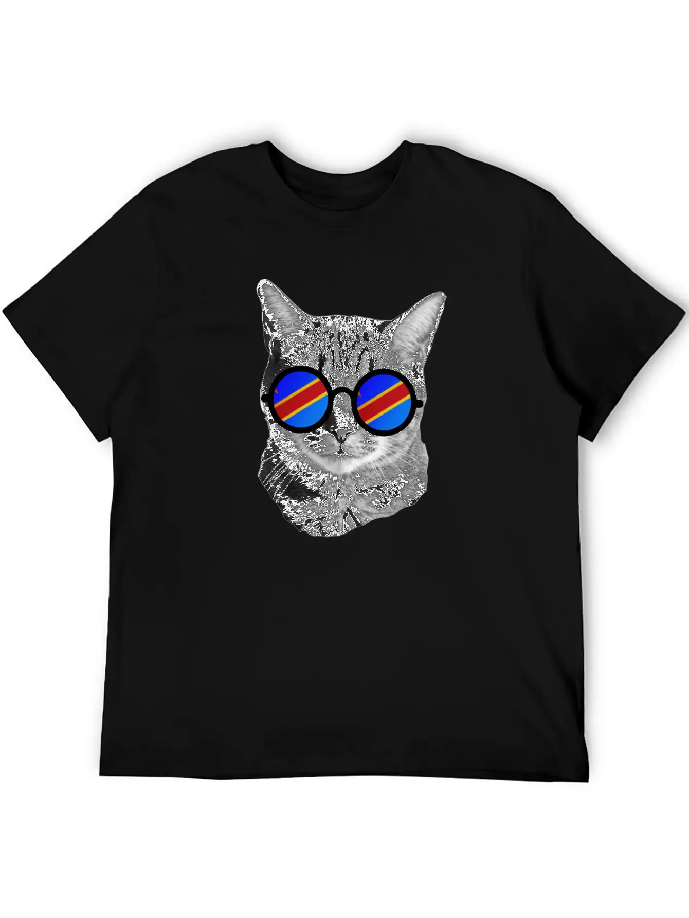 Funny Cat T-Shirt - Democratic Republic Of Congo Soft Cotton Short Sleeve Tee ¨C Unisex Wardrobe Staple