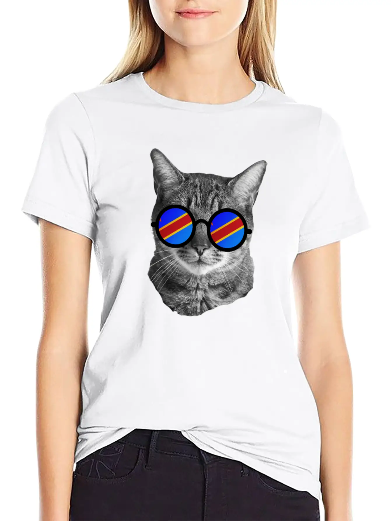 Funny Cat T-Shirt - Democratic Republic Of Congo Soft Cotton Short Sleeve Tee ¨C Unisex Wardrobe Staple