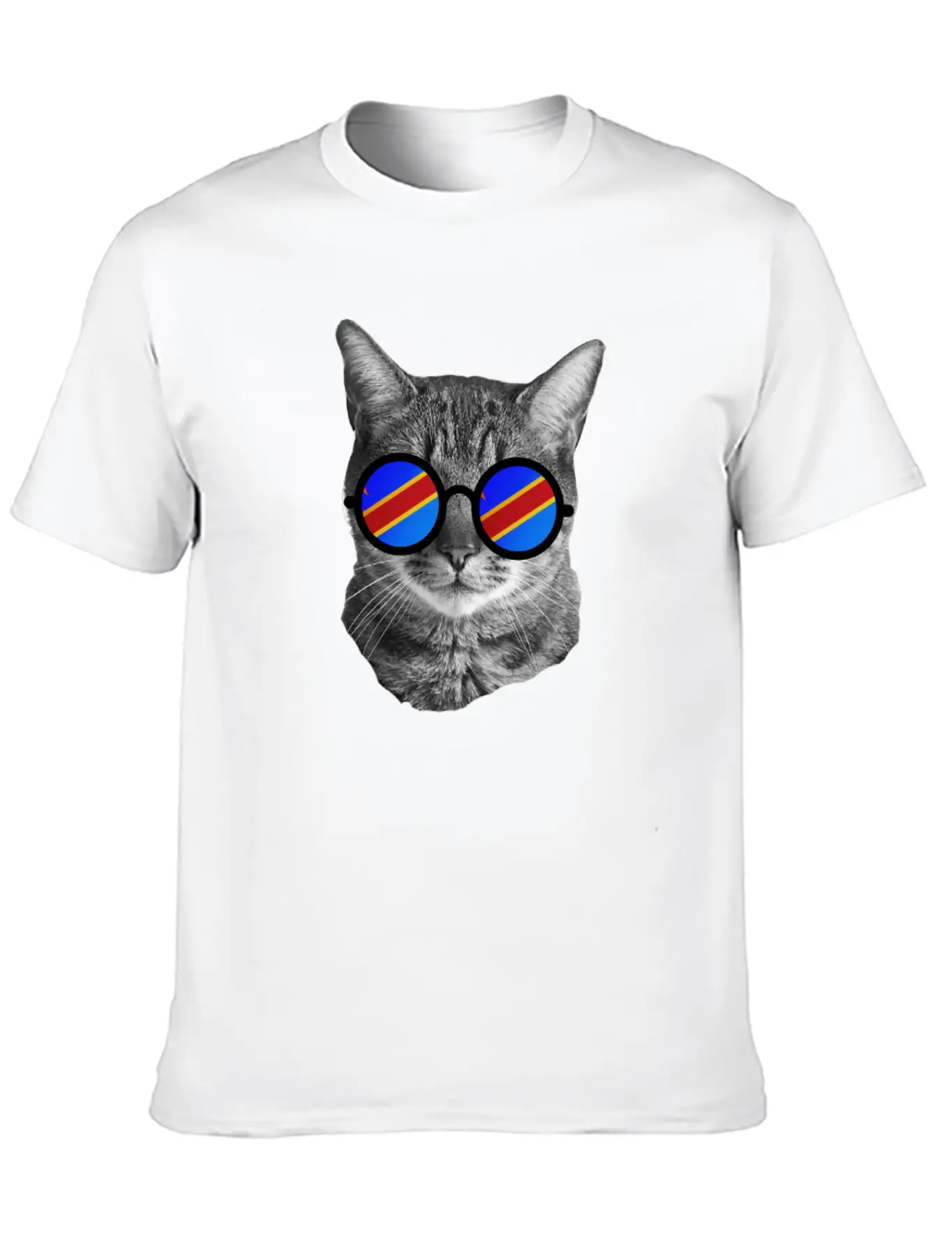 Funny Cat T-Shirt - Democratic Republic Of Congo Soft Cotton Short Sleeve Tee ¨C Unisex Wardrobe Staple