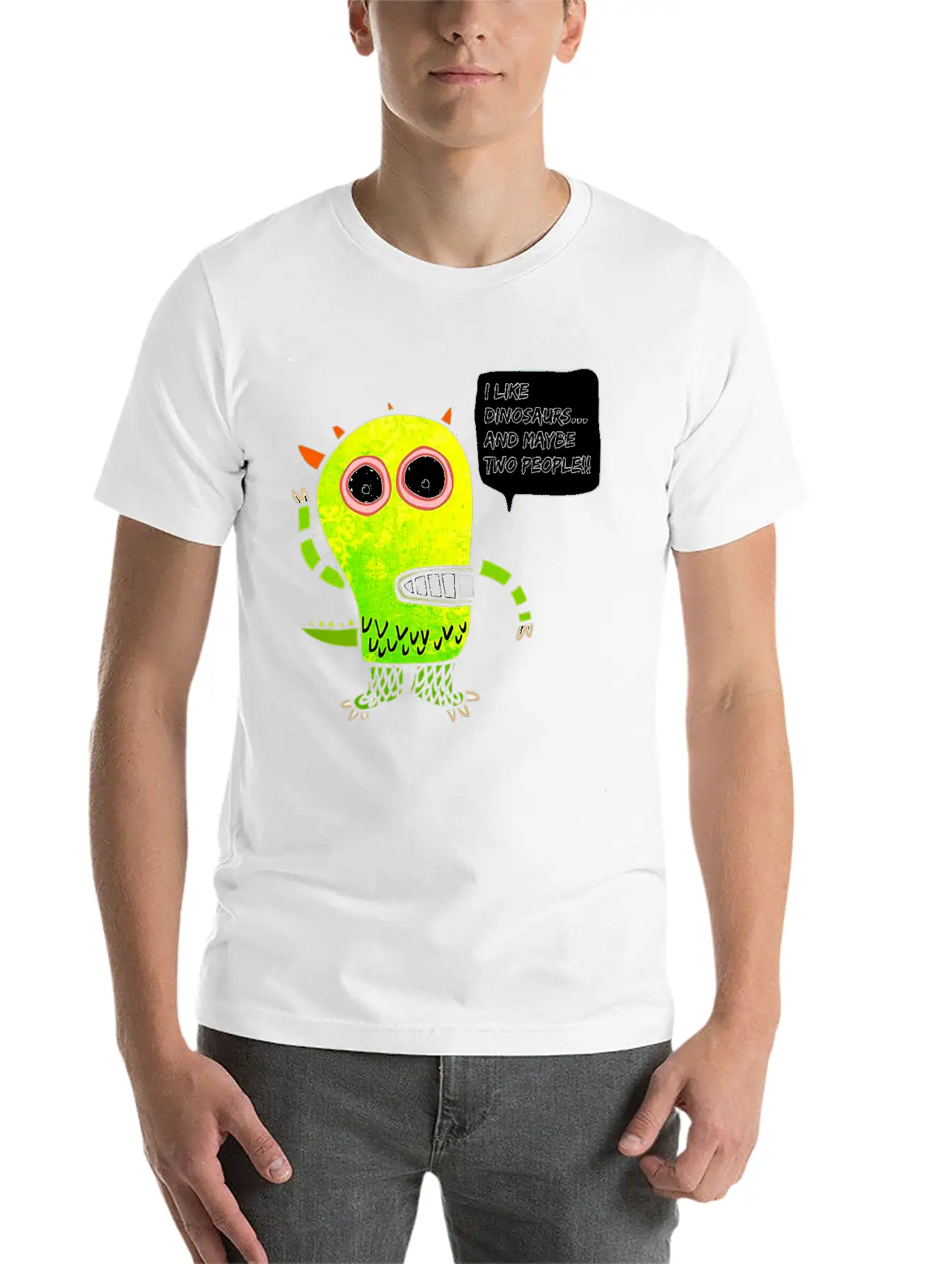 Funny Dinosaur - I Like Dinosaurs Basic Graphic T-Shirt ¨C Daily Comfort In Soft Cotton