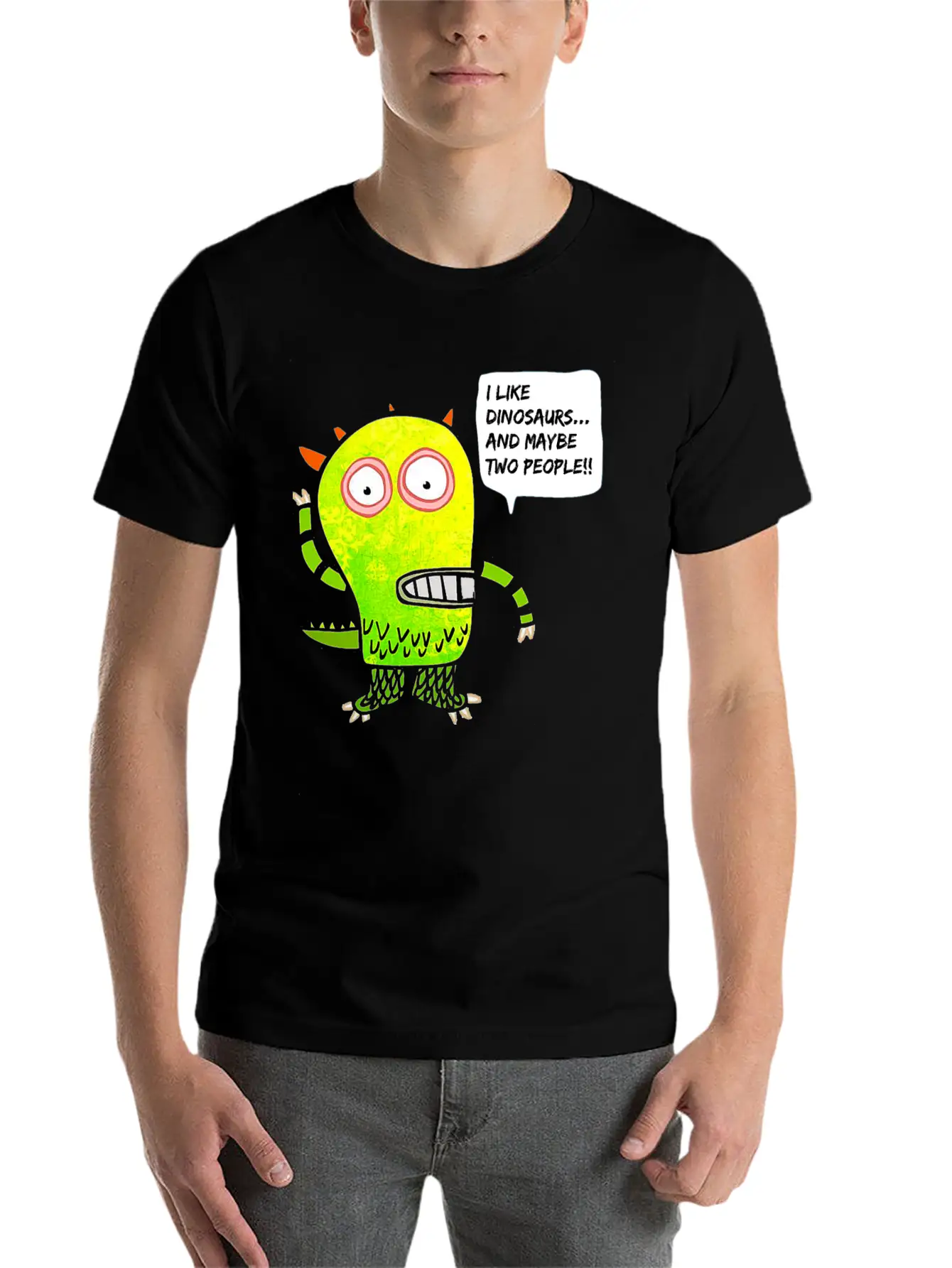 Funny Dinosaur - I Like Dinosaurs Basic Graphic T-Shirt ¨C Daily Comfort In Soft Cotton