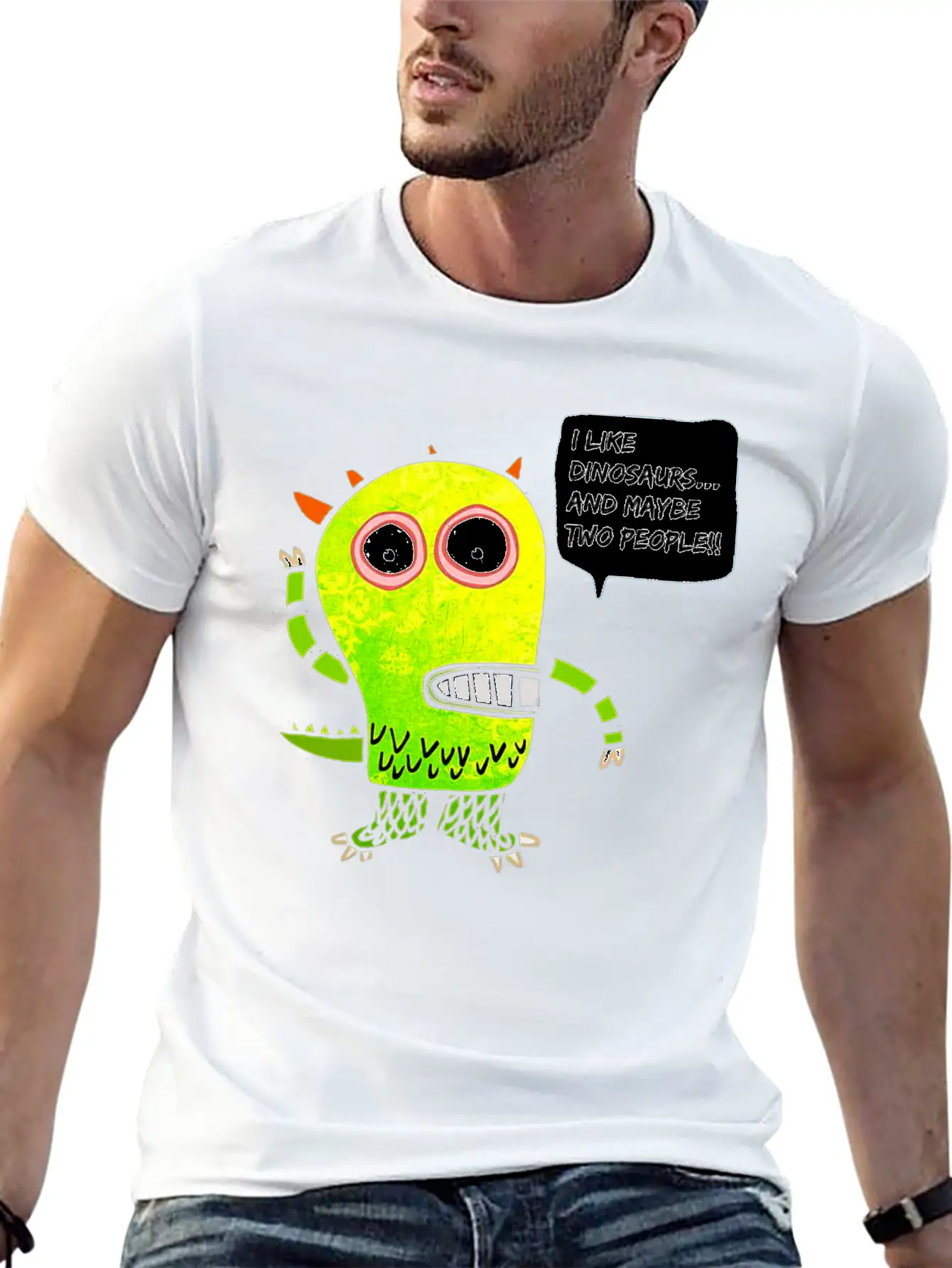 Funny Dinosaur - I Like Dinosaurs Basic Graphic T-Shirt ¨C Daily Comfort In Soft Cotton