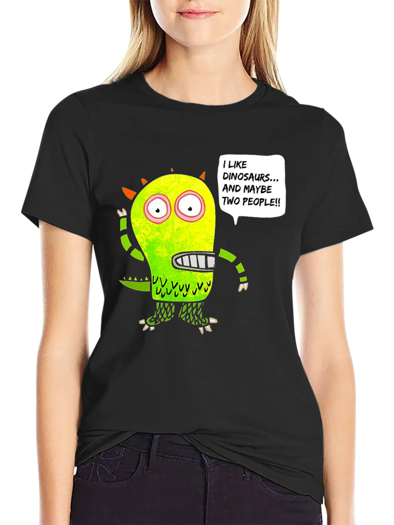 Funny Dinosaur - I Like Dinosaurs Basic Graphic T-Shirt ¨C Daily Comfort In Soft Cotton