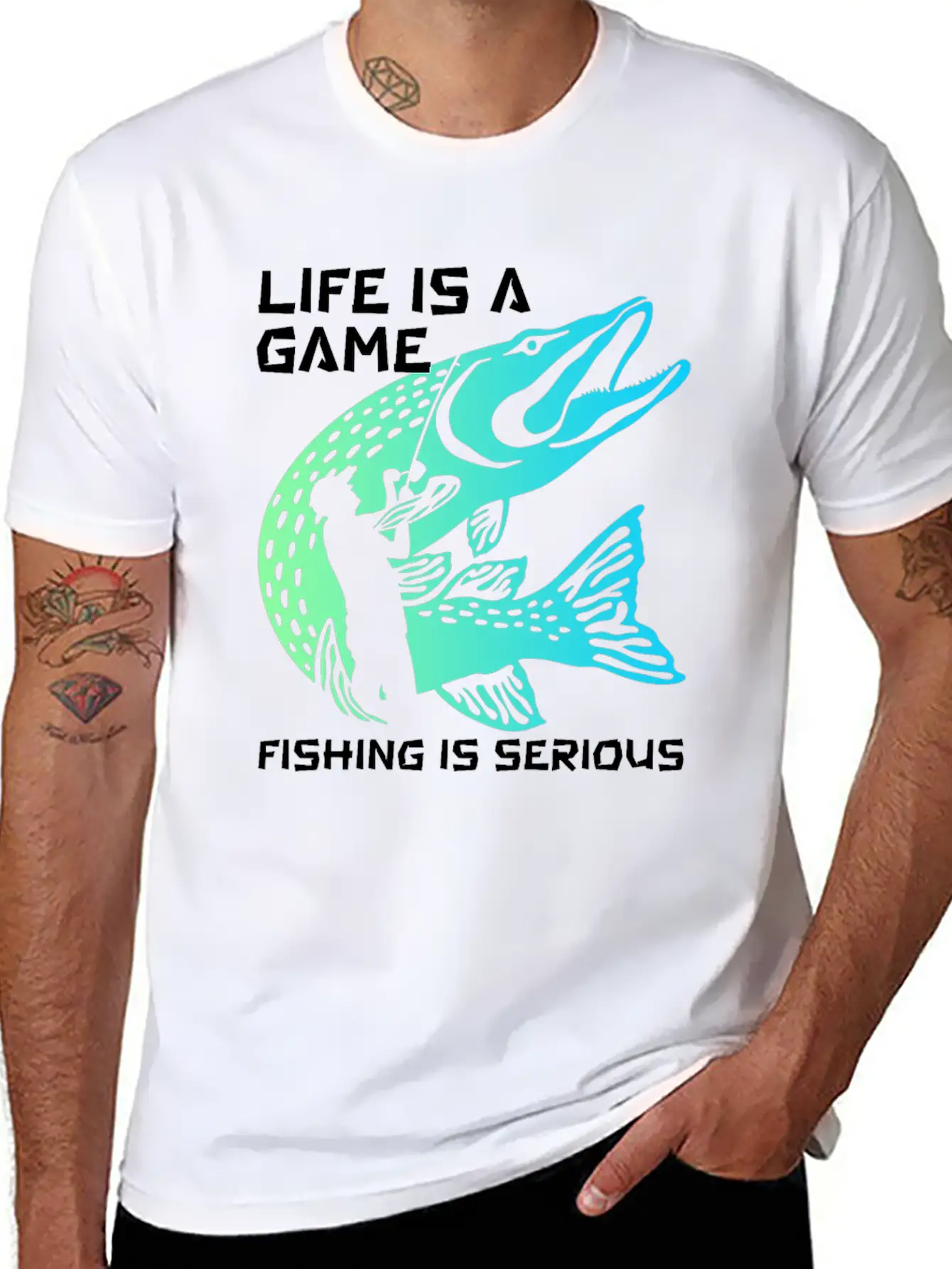 Funny Fishing Fisherman Unisex Casual T-Shirt ¨C Clean Design For Daily Comfort