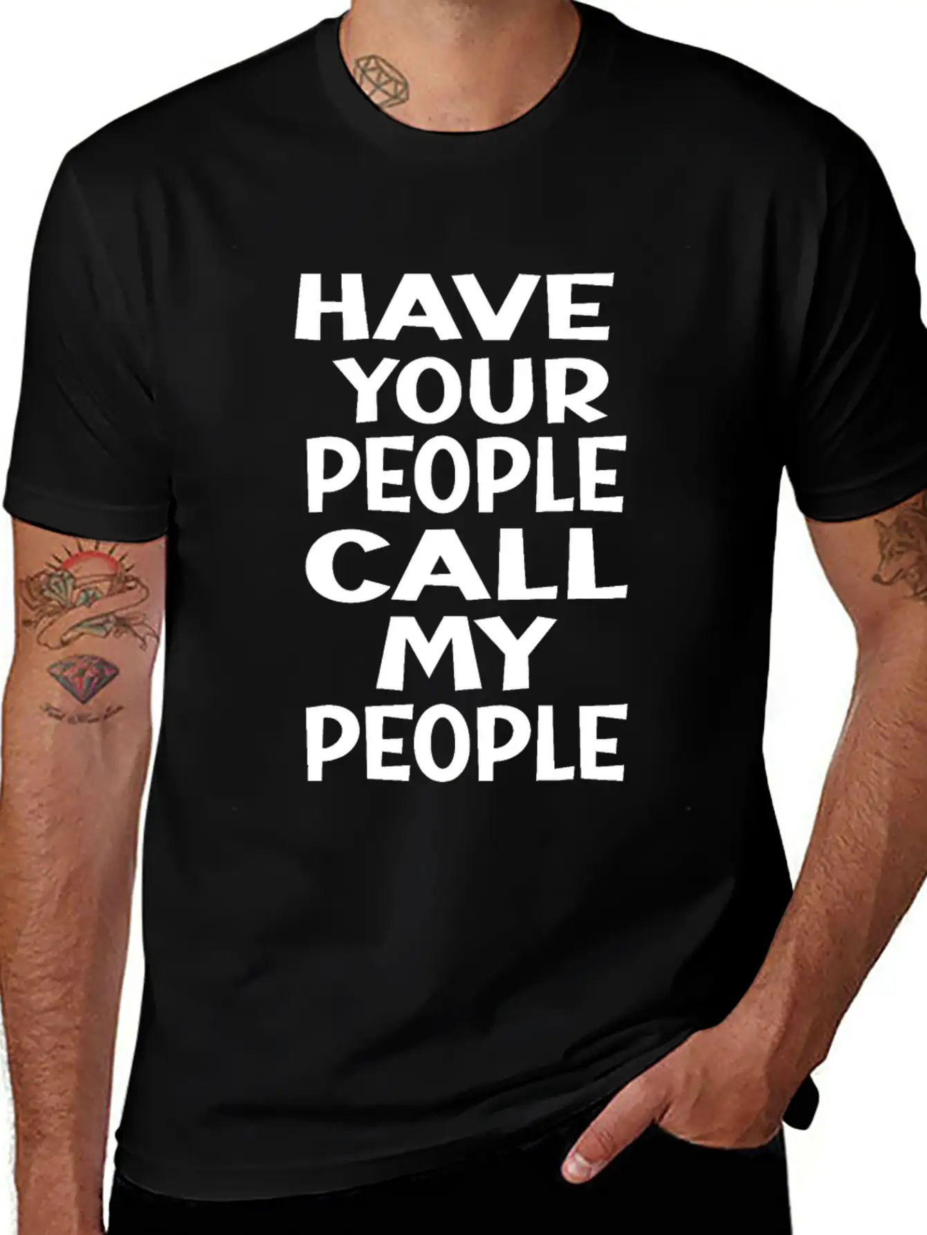 FUNNY HAVE YOUR PEOPLE CALL MY PEOPLEidealsarcasti Soft Cotton Short Sleeve Tee ¨C Unisex Wardrobe Staple