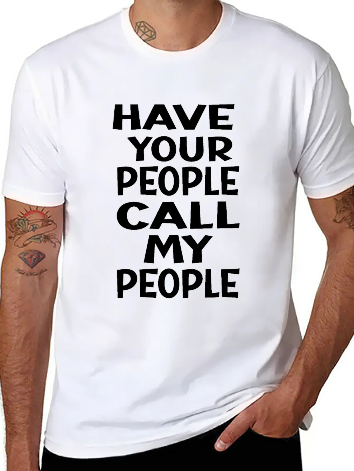 FUNNY HAVE YOUR PEOPLE CALL MY PEOPLEidealsarcasti Soft Cotton Short Sleeve Tee ¨C Unisex Wardrobe Staple