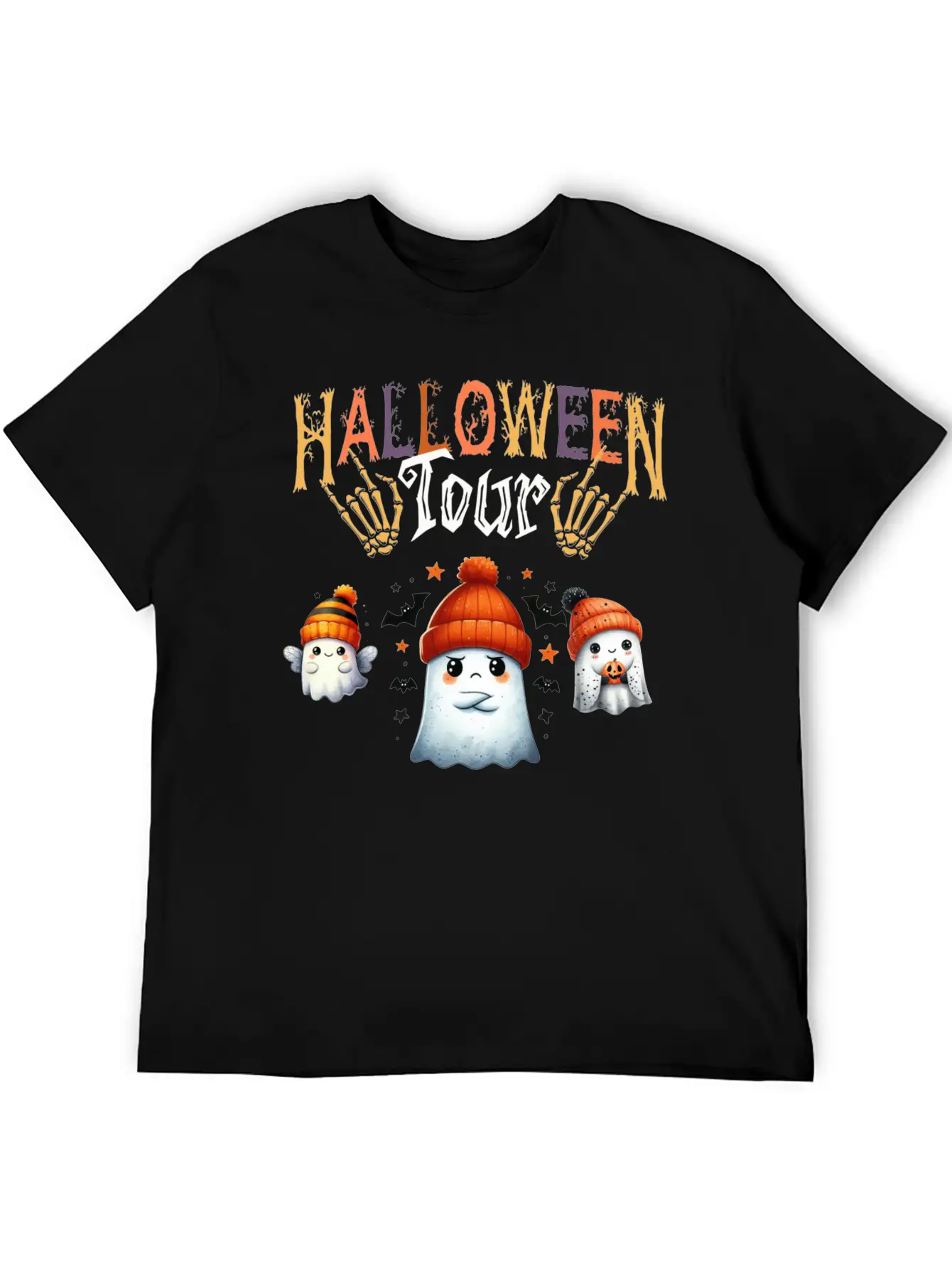 Funny Little Ghost Halloween Tour Spooky Season Ha Unisex Casual T-Shirt ¨C Clean Design For Daily Comfort