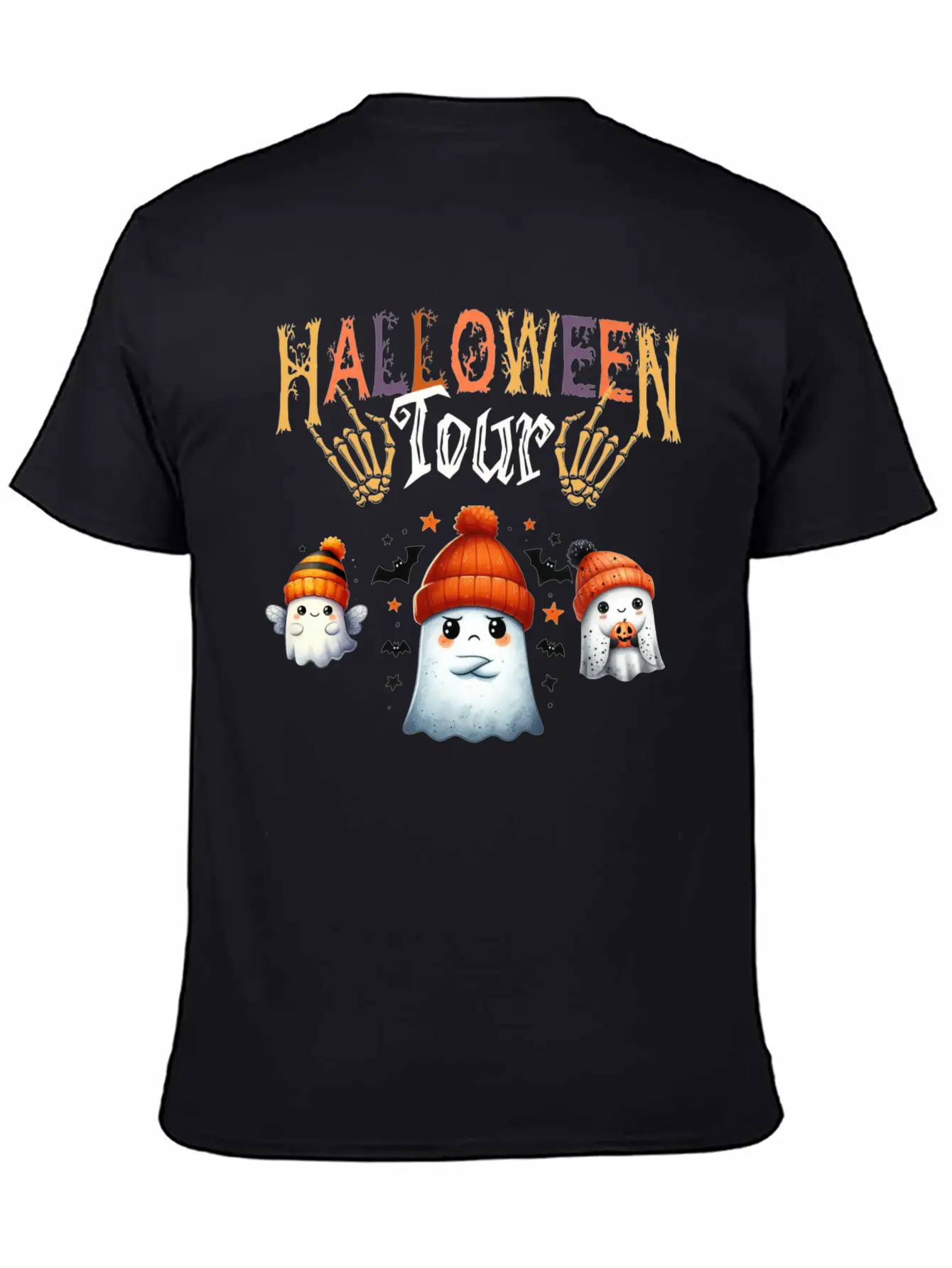 Funny Little Ghost Halloween Tour Spooky Season Ha Unisex Casual T-Shirt ¨C Clean Design For Daily Comfort
