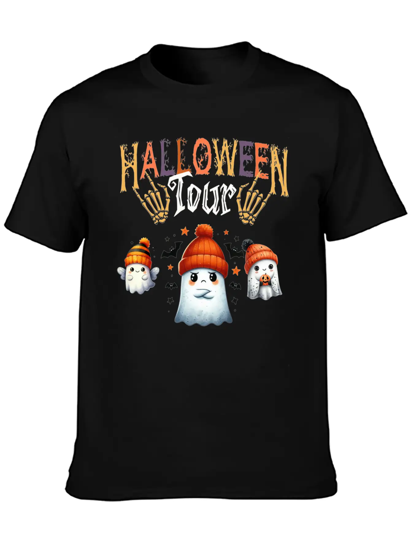 Funny Little Ghost Halloween Tour Spooky Season Ha Unisex Casual T-Shirt ¨C Clean Design For Daily Comfort