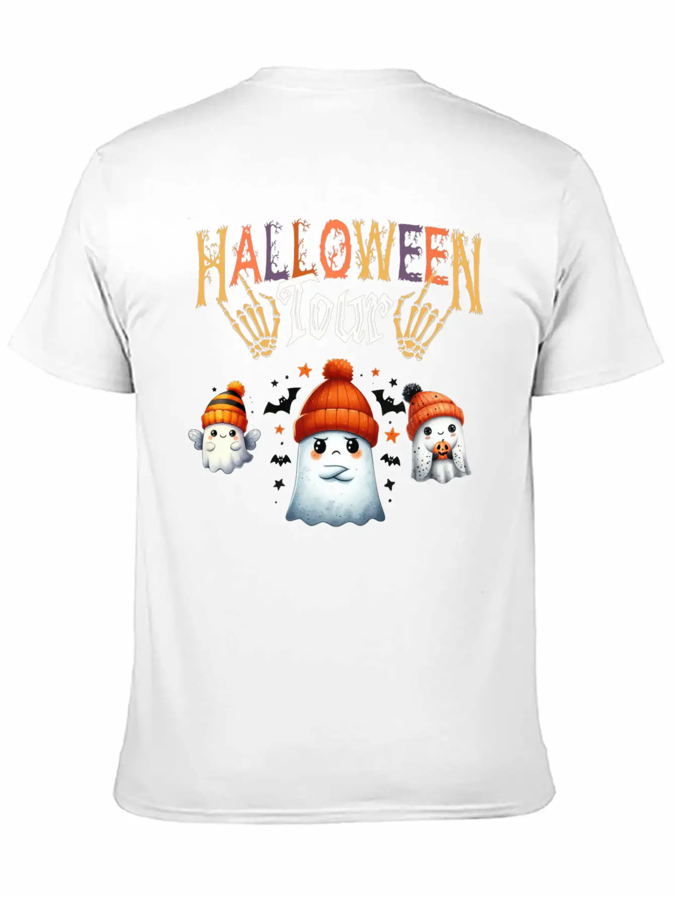 Funny Little Ghost Halloween Tour Spooky Season Ha Unisex Casual T-Shirt ¨C Clean Design For Daily Comfort