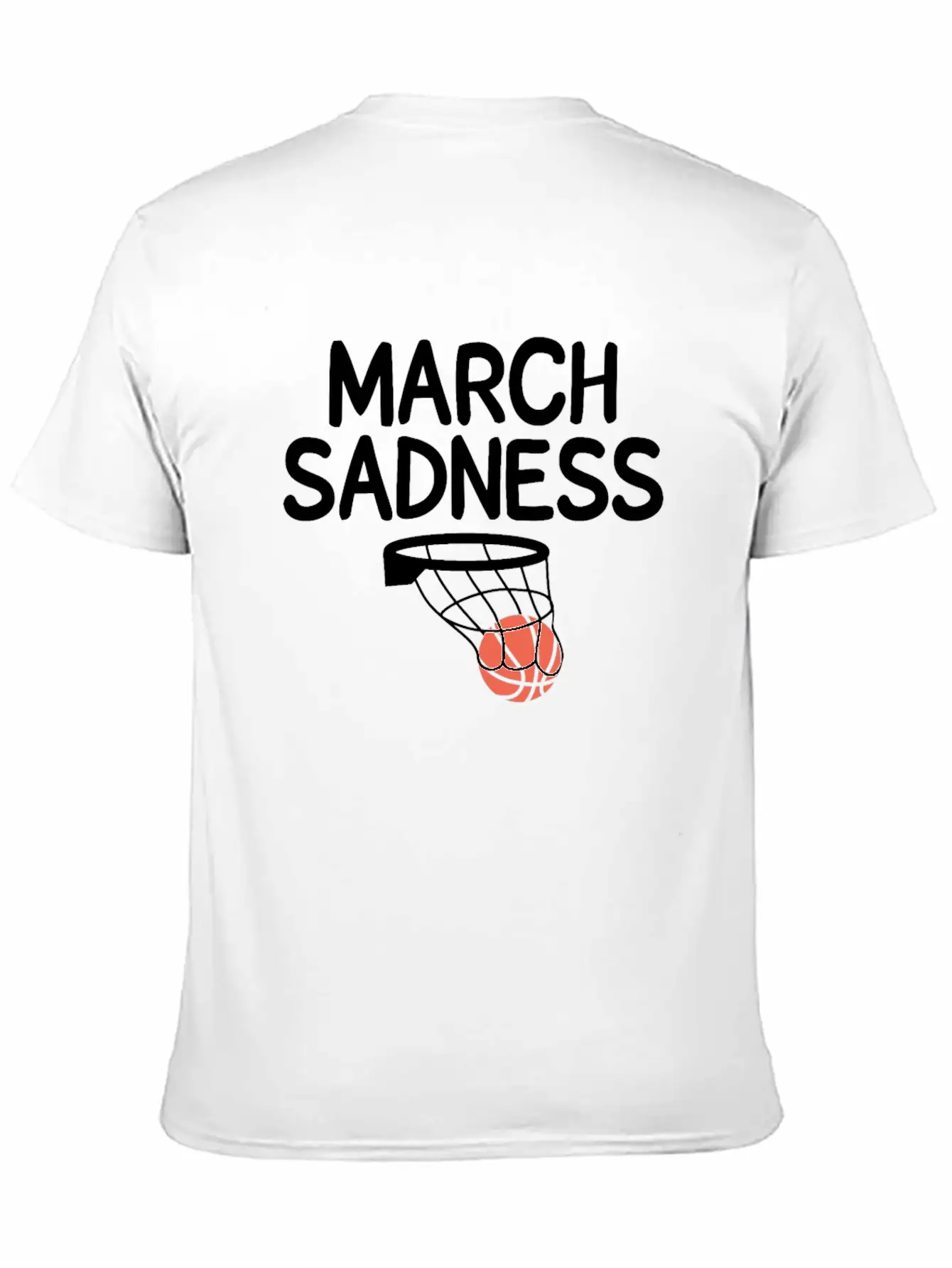 Funny March Sadness Basketball Tournament Outbreak Essential Cotton Tee For Daily Outfits ¨C Unisex Style