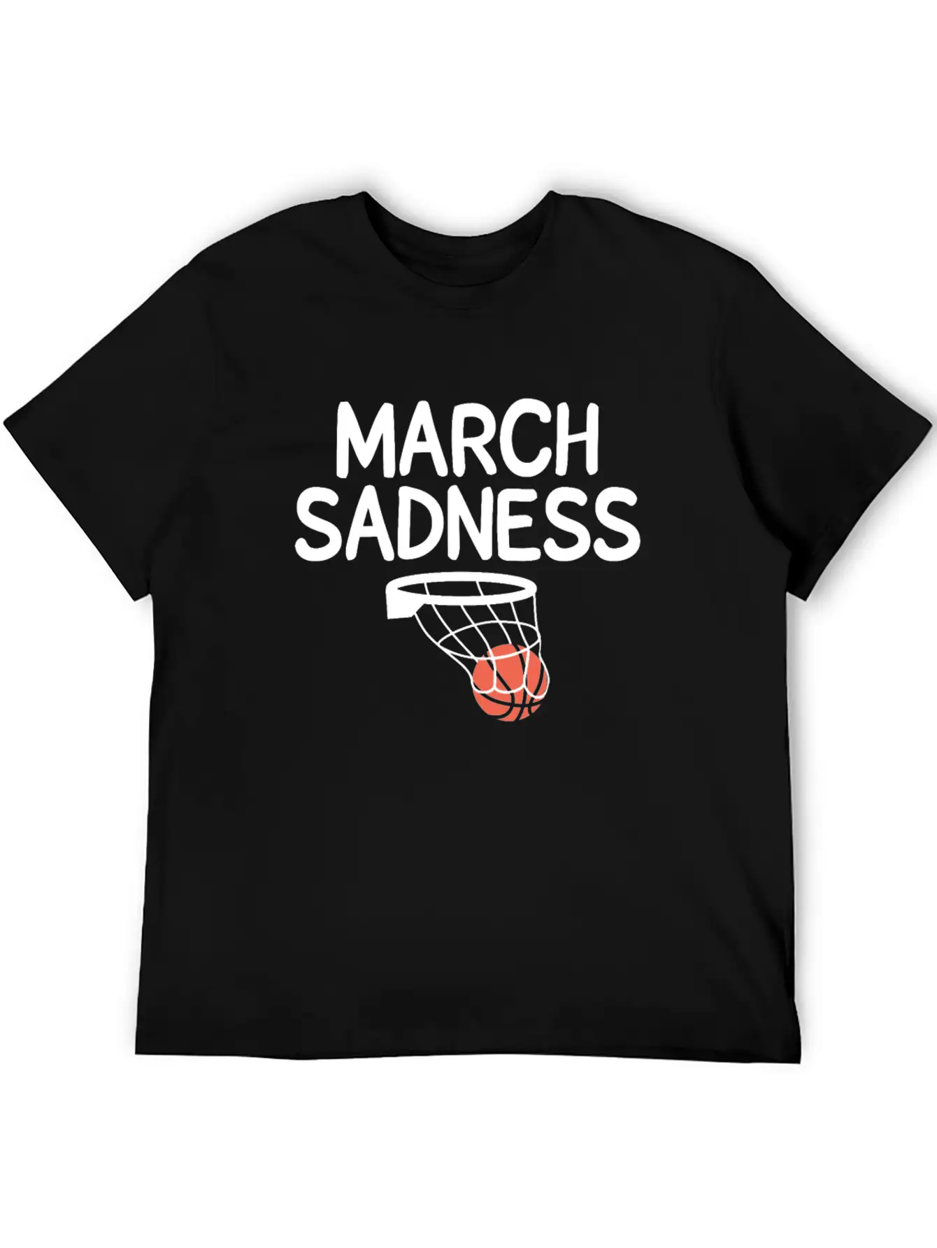 Funny March Sadness Basketball Tournament Outbreak Essential Cotton Tee For Daily Outfits ¨C Unisex Style