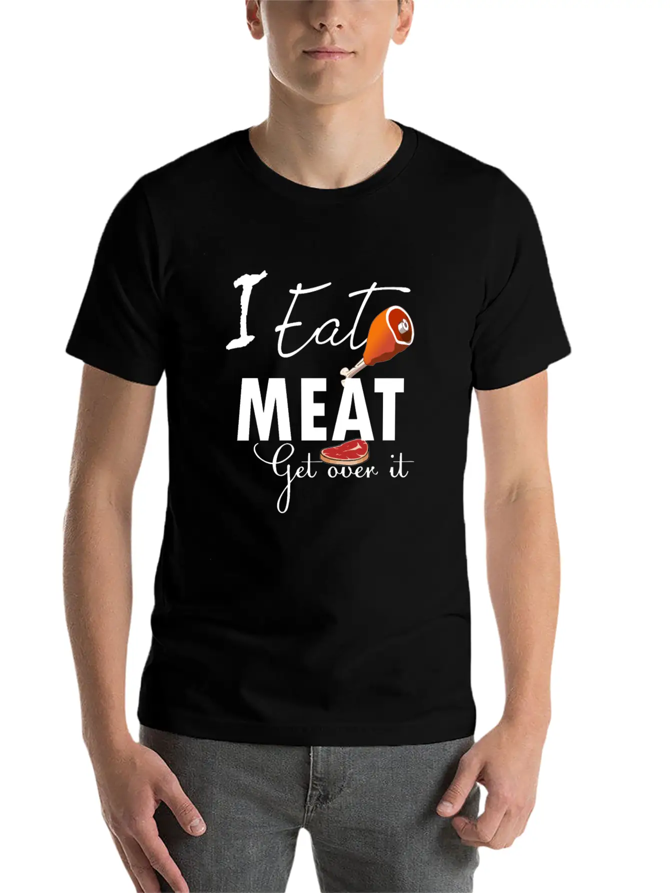 Funny Meat Eater Product Design Design Unisex Casual T-Shirt ¨C Clean Design For Daily Comfort