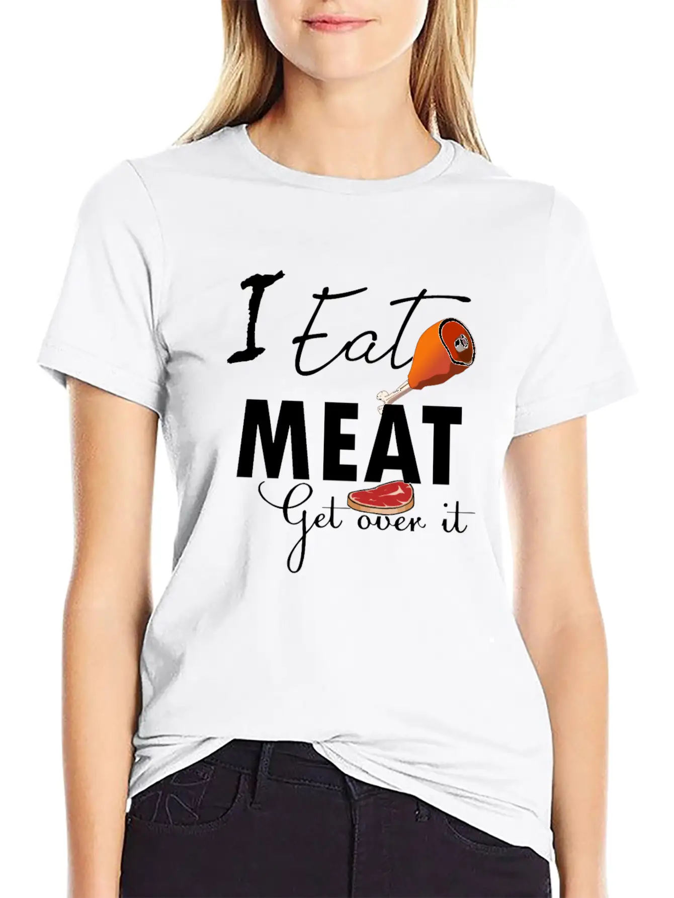 Funny Meat Eater Product Design Design Unisex Casual T-Shirt ¨C Clean Design For Daily Comfort