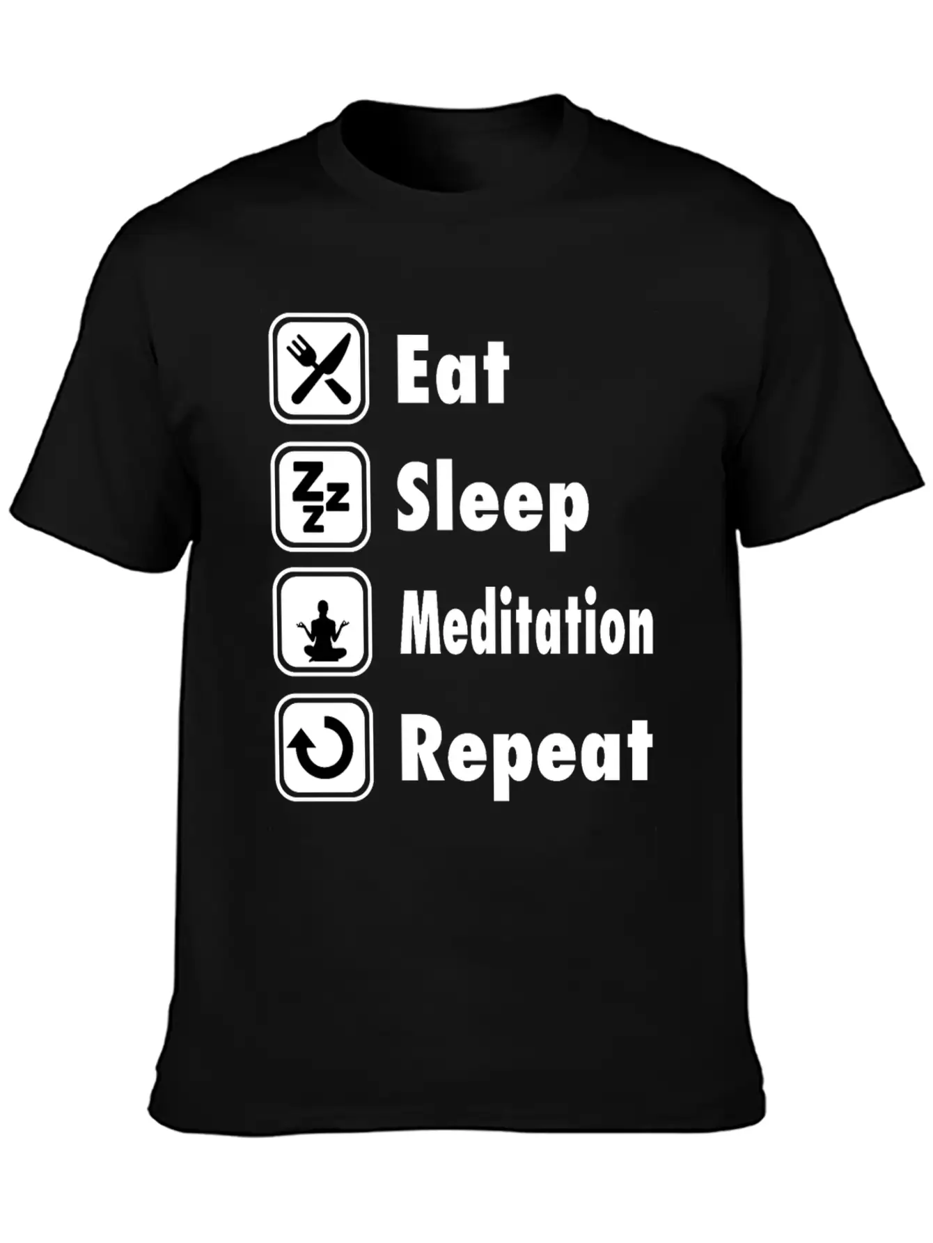 Funny Meditation T Shirt Essential Cotton Tee For Daily Outfits ¨C Unisex Style