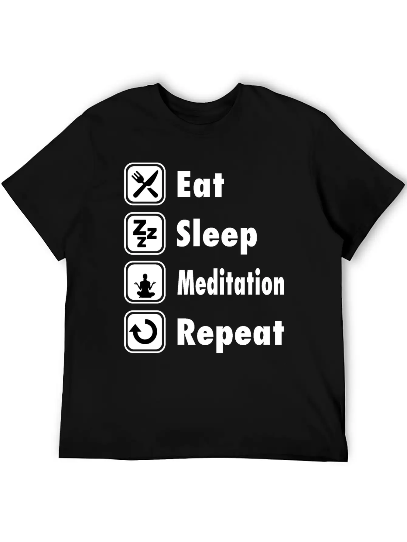 Funny Meditation T Shirt Essential Cotton Tee For Daily Outfits ¨C Unisex Style