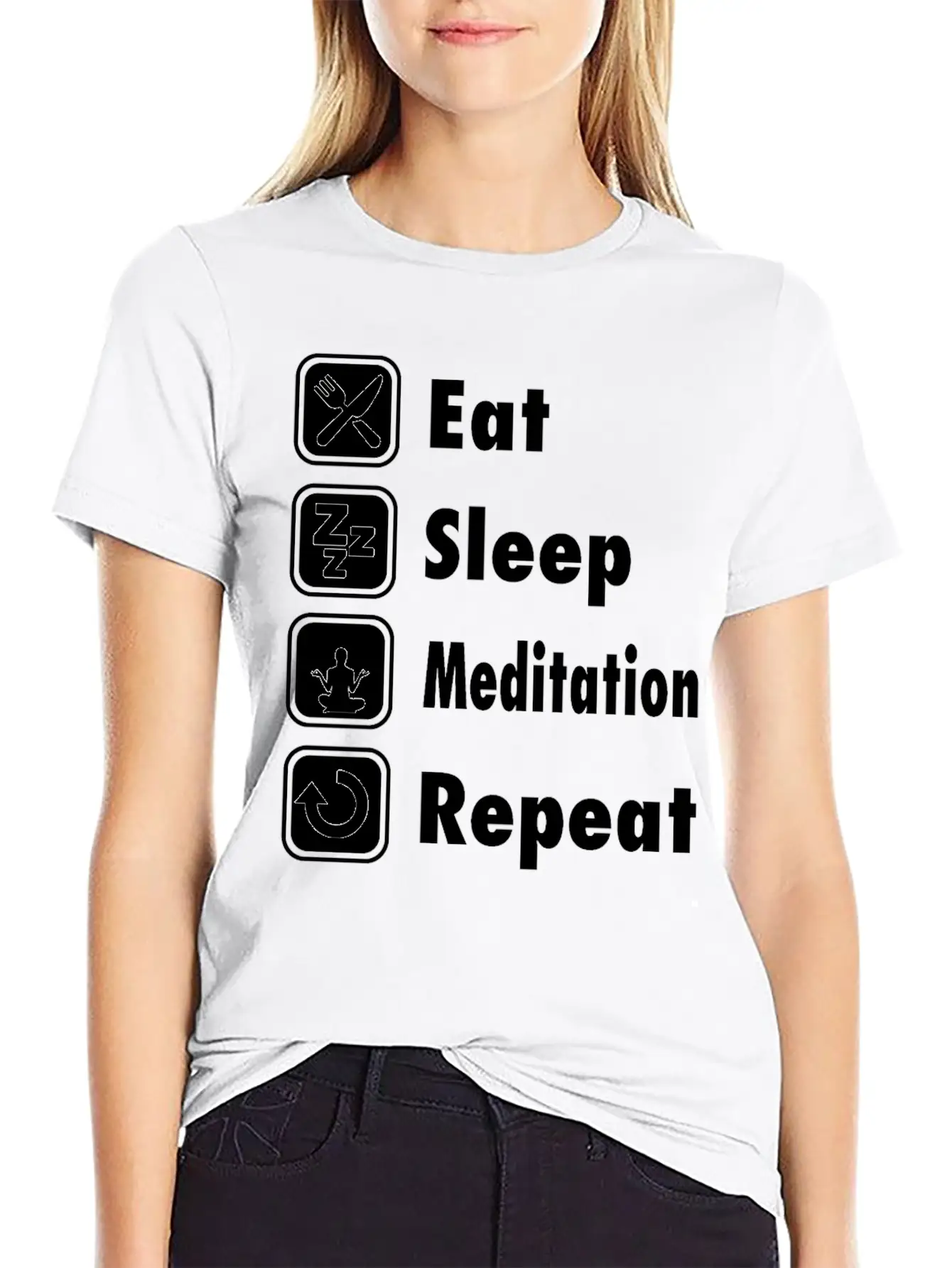 Funny Meditation T Shirt Essential Cotton Tee For Daily Outfits ¨C Unisex Style