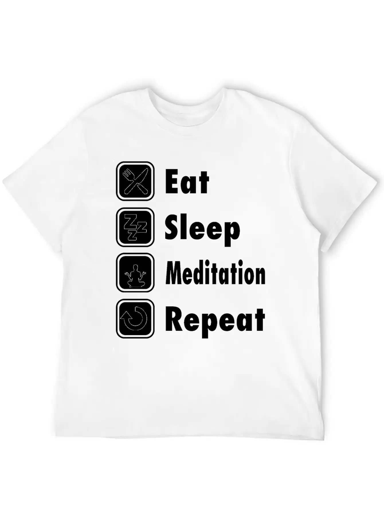Funny Meditation T Shirt Essential Cotton Tee For Daily Outfits ¨C Unisex Style