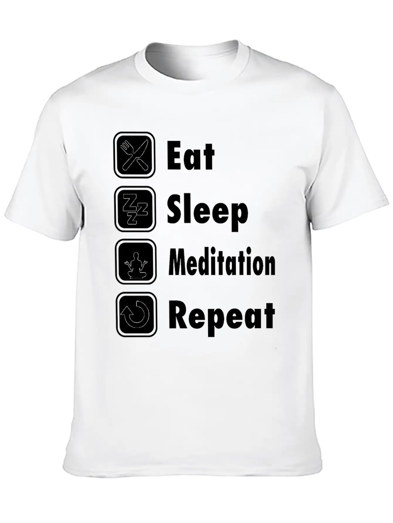 Funny Meditation T Shirt Essential Cotton Tee For Daily Outfits ¨C Unisex Style