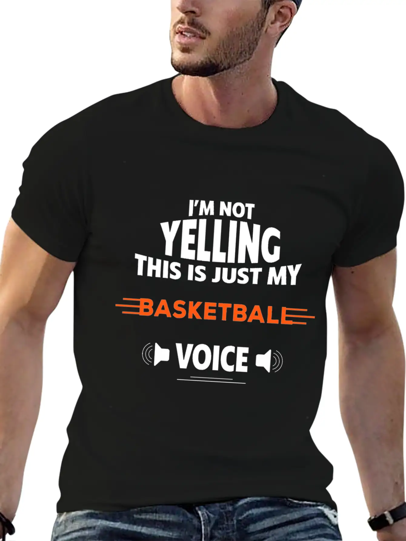 Funny Not Yelling Apperal, Voice, Yelling Basic Graphic T-Shirt ¨C Daily Comfort In Soft Cotton