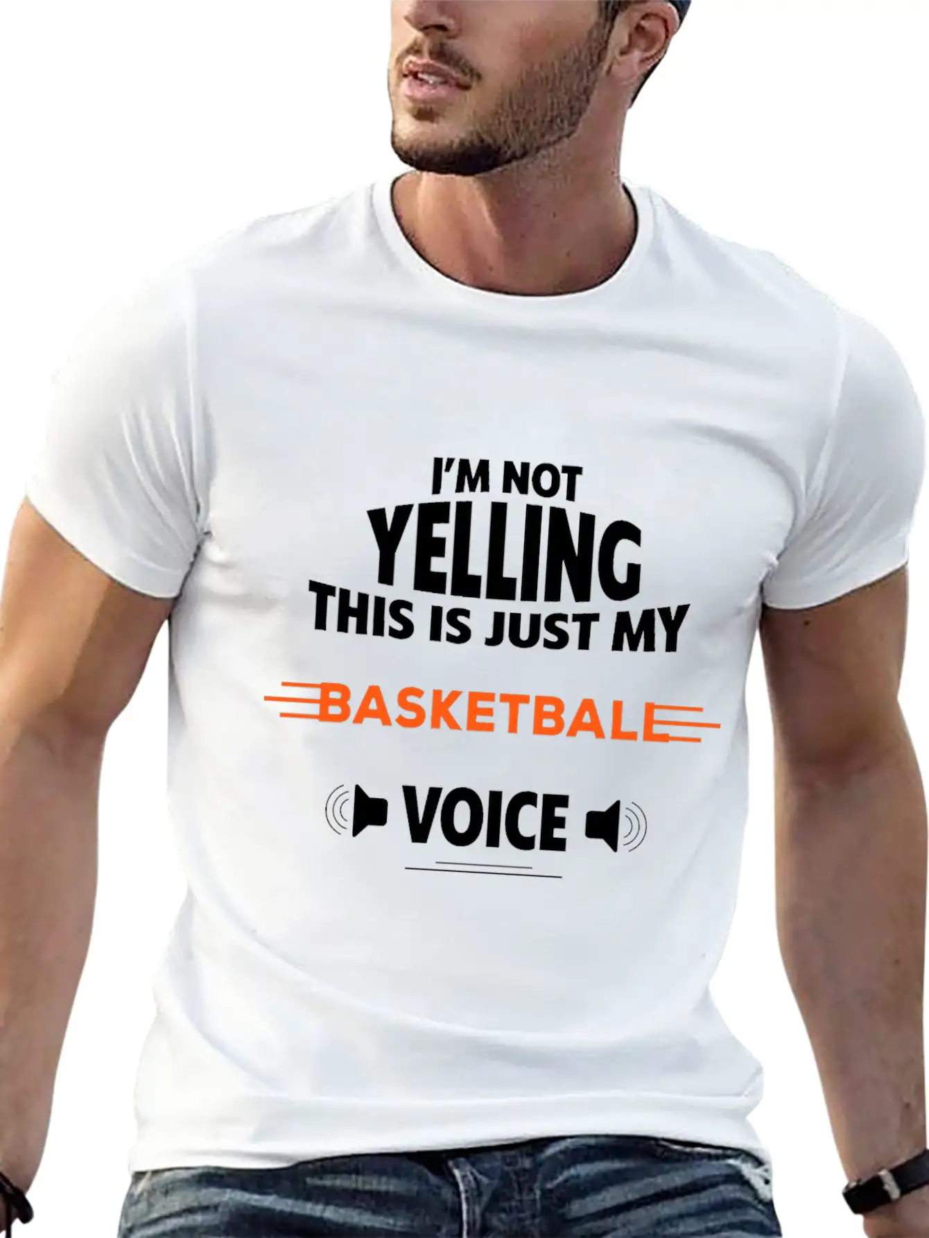 Funny Not Yelling Apperal, Voice, Yelling Basic Graphic T-Shirt ¨C Daily Comfort In Soft Cotton
