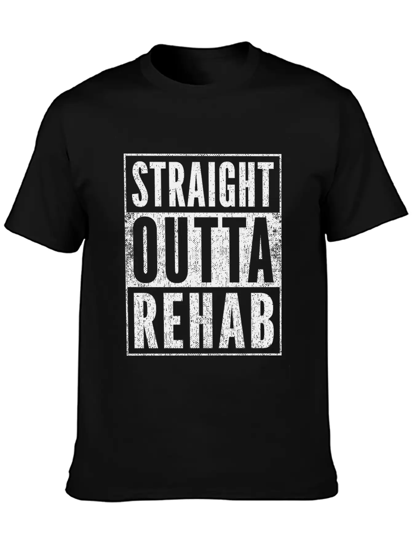 Funny Patient Get Well Gift Straight Outta Rehab Basic Graphic T-Shirt ¨C Daily Comfort In Soft Cotton