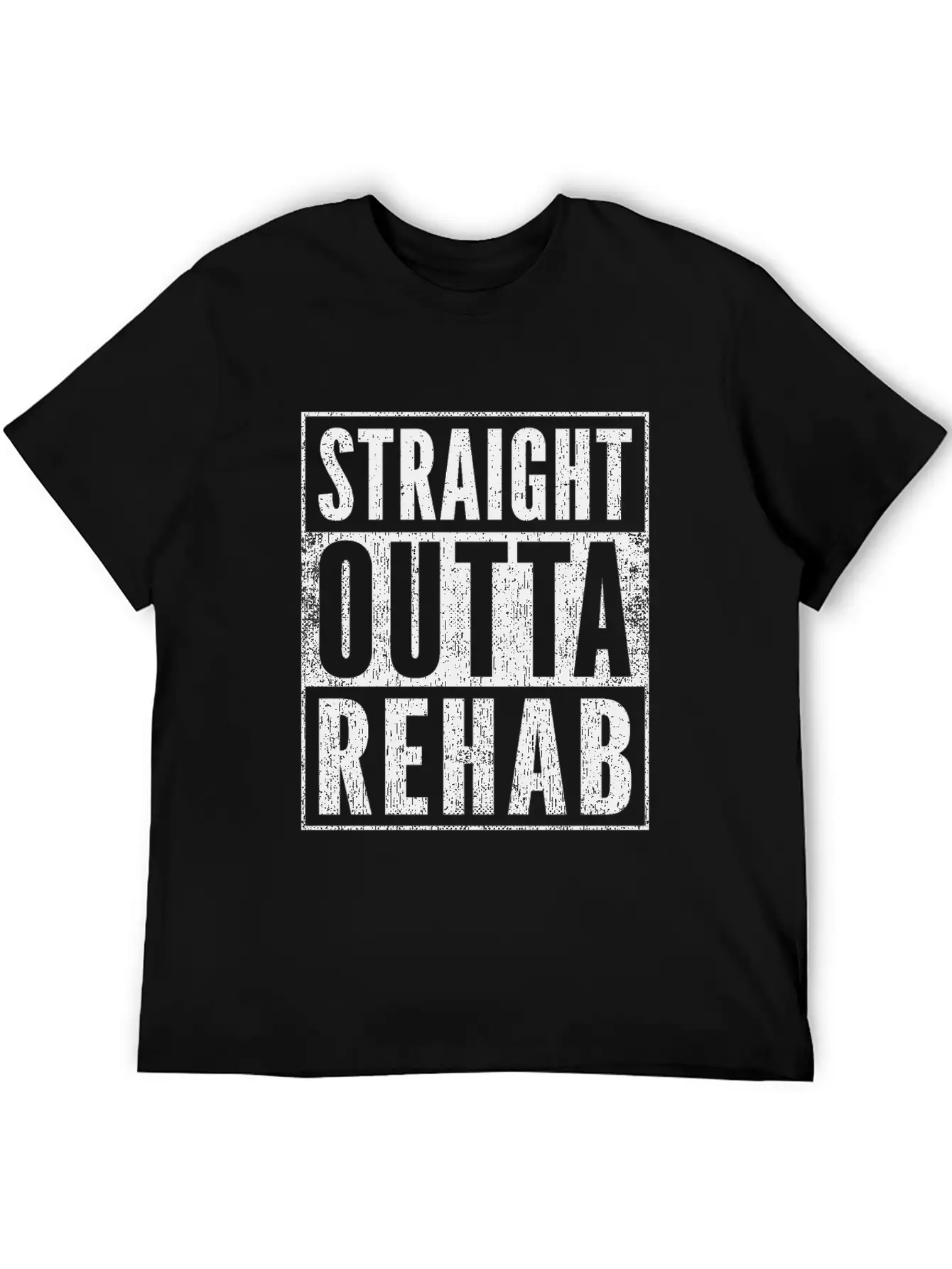 Funny Patient Get Well Gift Straight Outta Rehab Basic Graphic T-Shirt ¨C Daily Comfort In Soft Cotton
