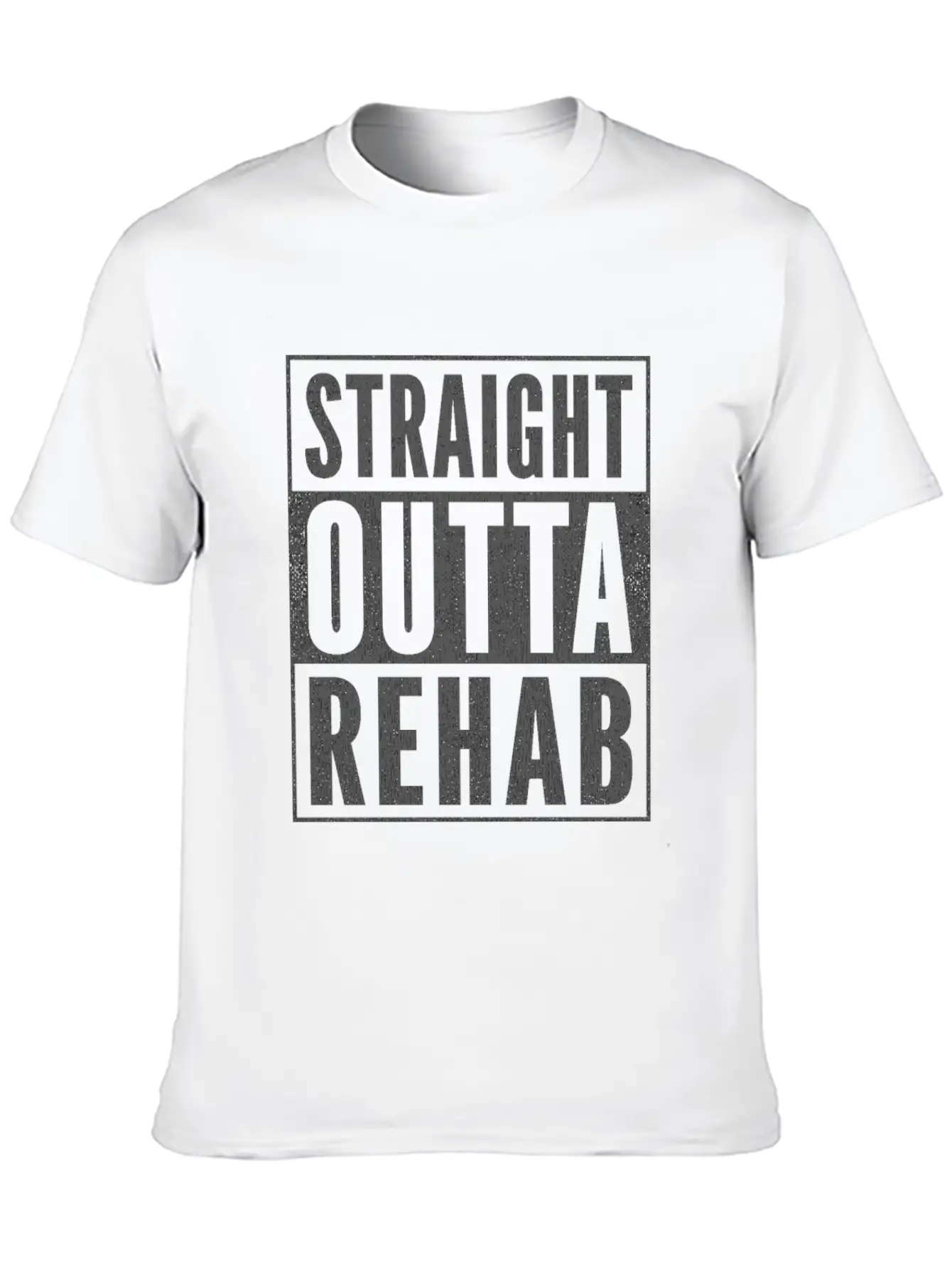 Funny Patient Get Well Gift Straight Outta Rehab Basic Graphic T-Shirt ¨C Daily Comfort In Soft Cotton