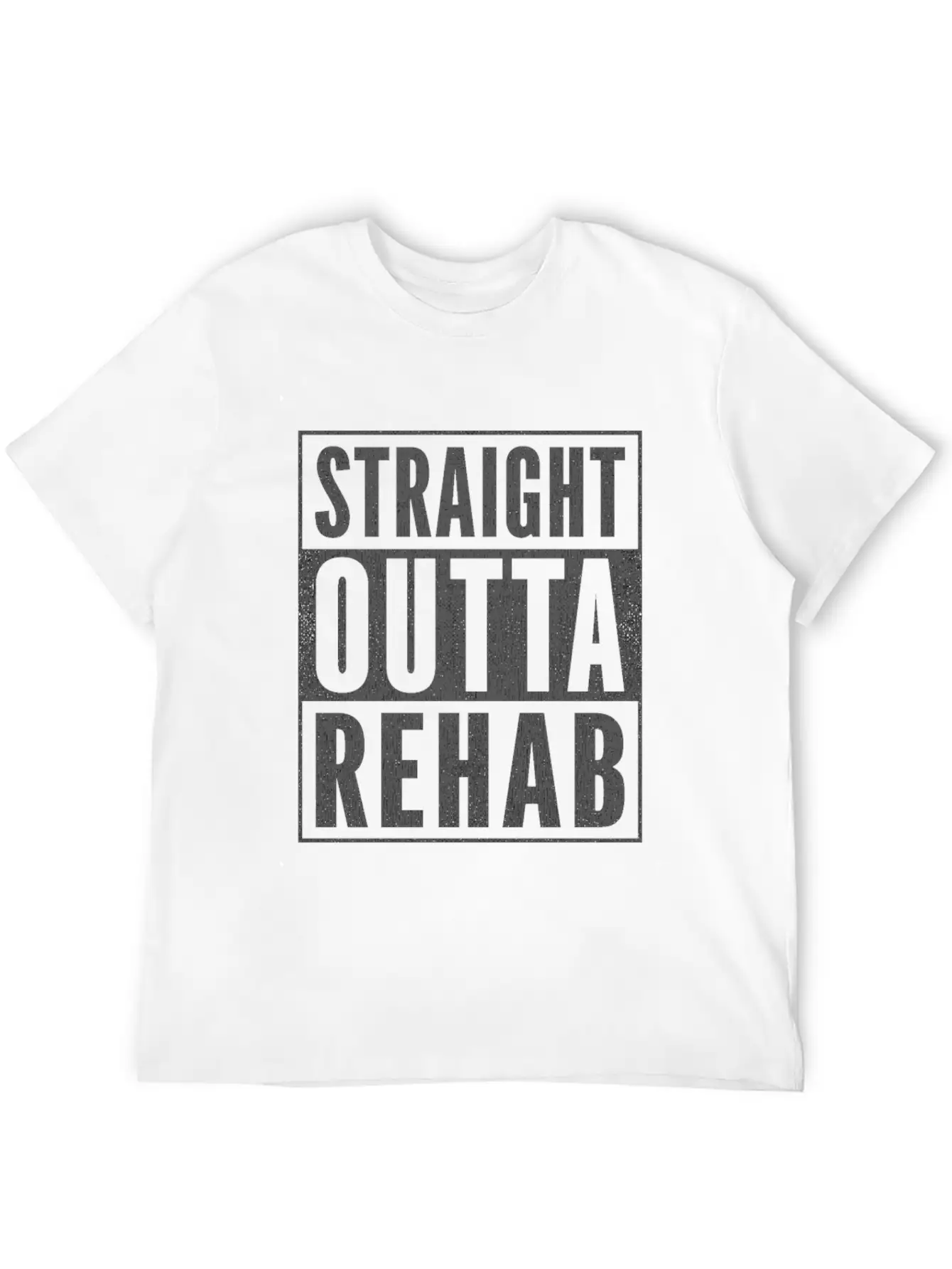 Funny Patient Get Well Gift Straight Outta Rehab Basic Graphic T-Shirt ¨C Daily Comfort In Soft Cotton